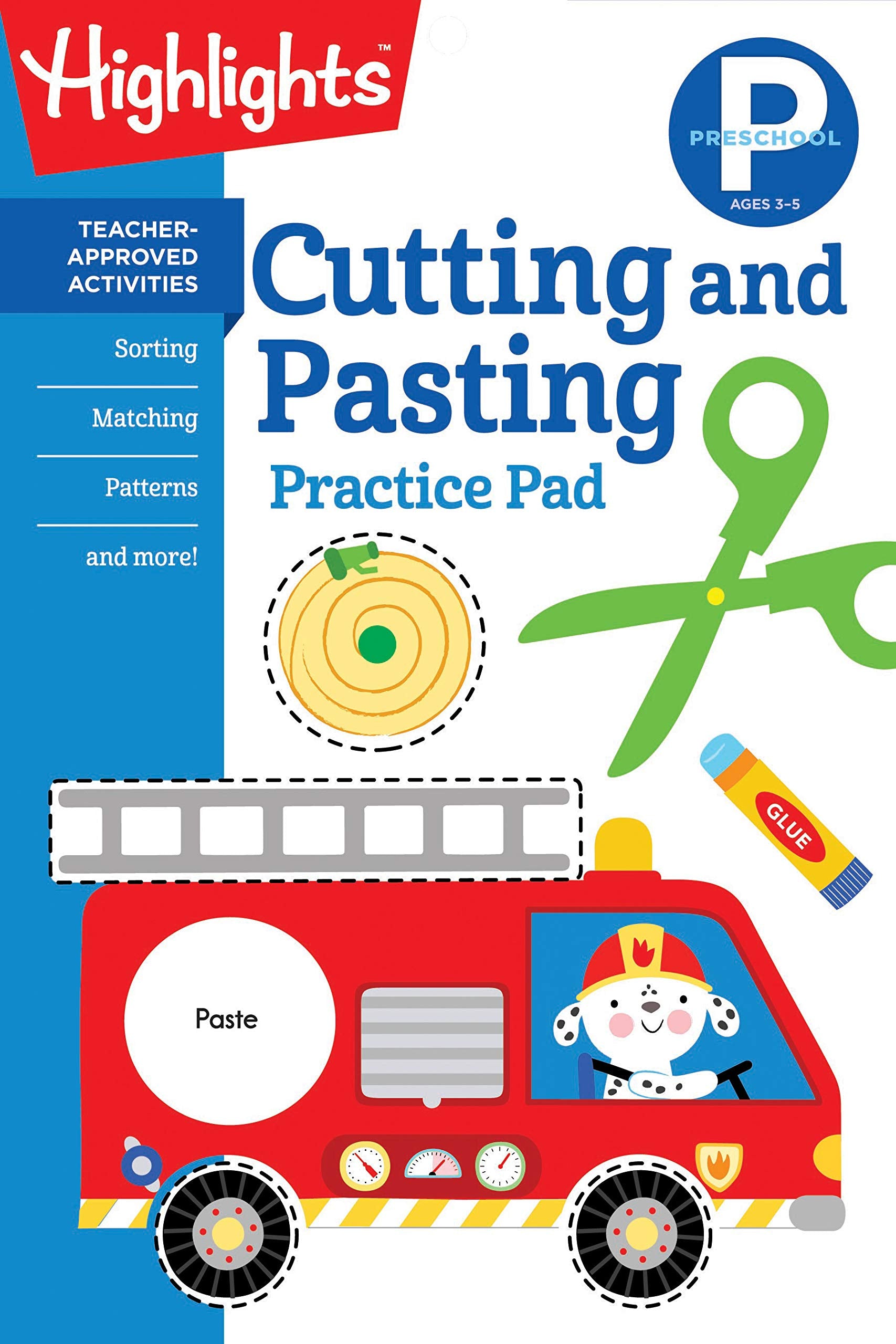 Preschool Cutting and Pasting: Scissor Skills Activity Book for Preschoolers to Practice Cutting Paper, Sort, Match, Find Patter