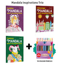 Cityscape, Fantasy, Fashion  Mandala Adult Colouring Book with 10 COLOUR PENCILS : art pattern colouring collection, fantasy c