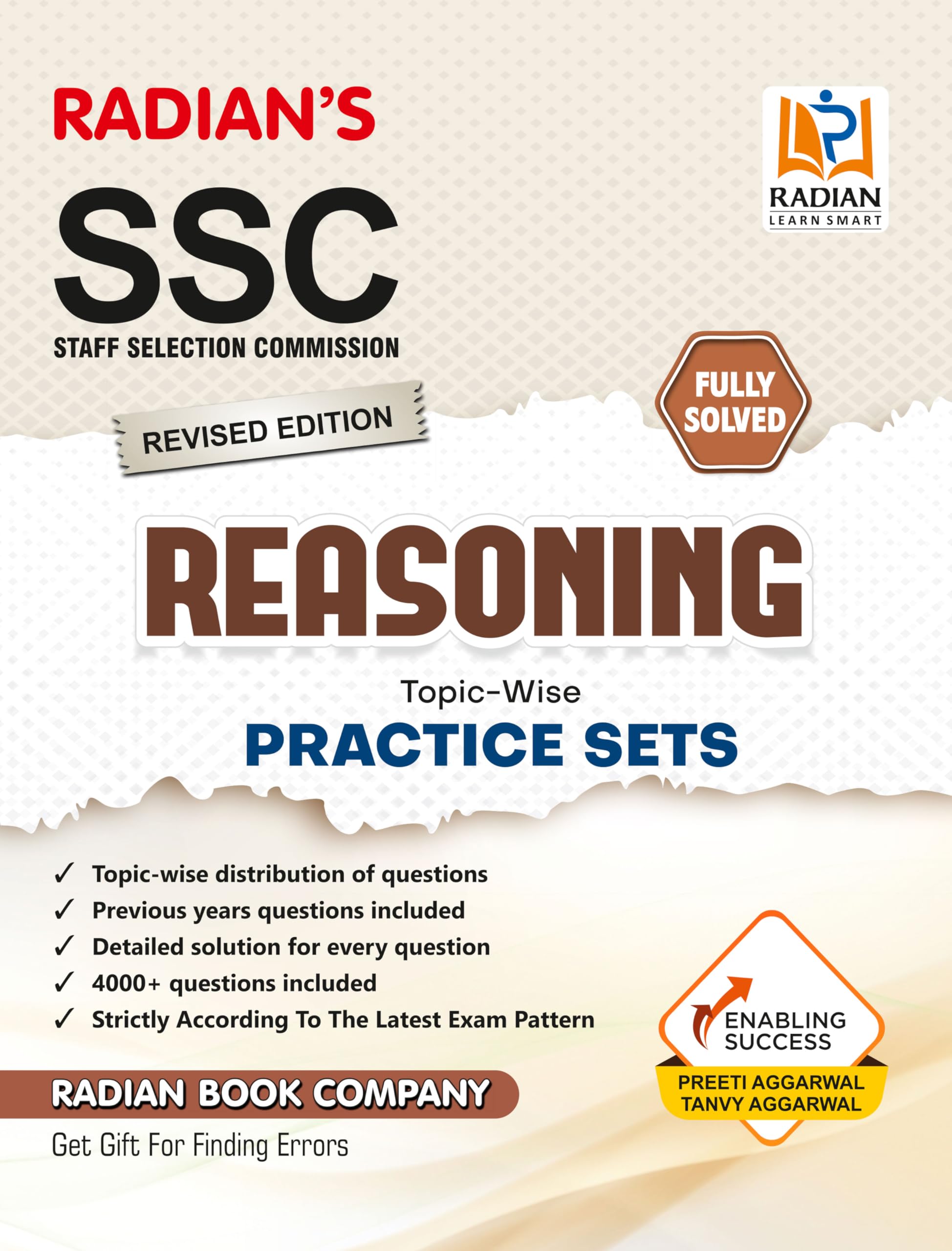 SSC Reasoning Topicwise Practice Set Book for Exam 2024 in English (Revised Edition)