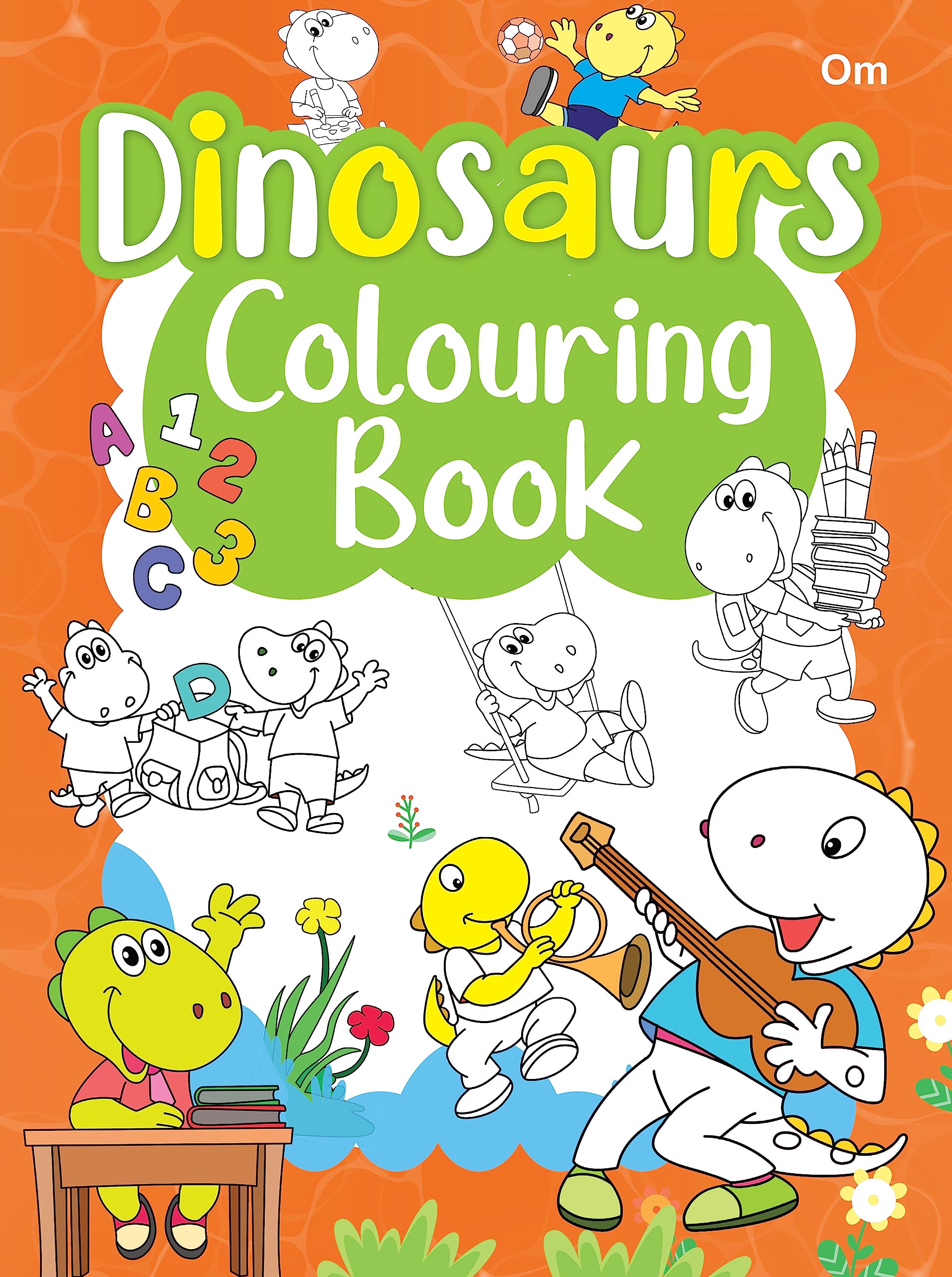 Colouring book : Dinos at School (Animals Colouring Book)