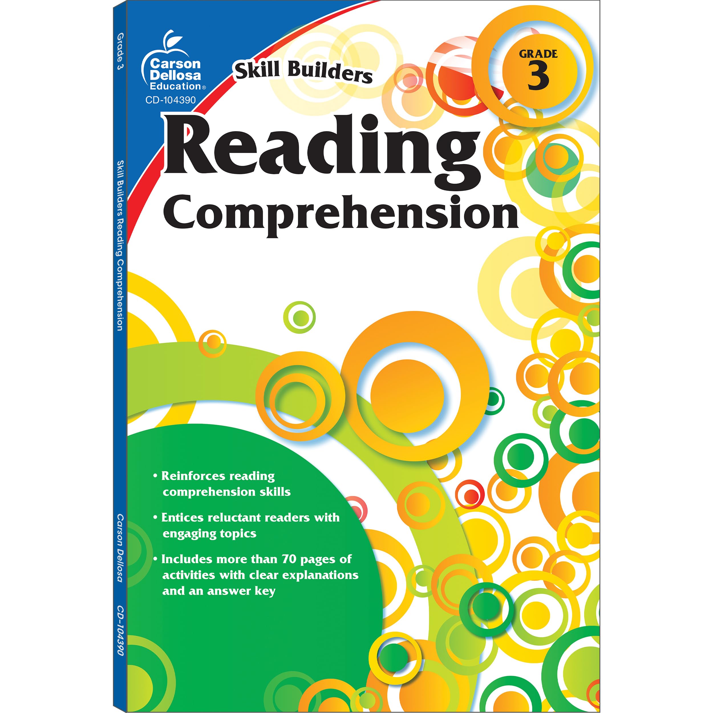 Carson Dellosa Skill Builders Reading Comprehension 3rd Grade Workbook, Fiction and Nonfiction Passages, Vocabulary Word Search,