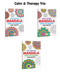 Stress Relief, Art Therapy, Refreshing  Mandala Copy to Colour for Adults : easy colouring book set for adults, positive art p