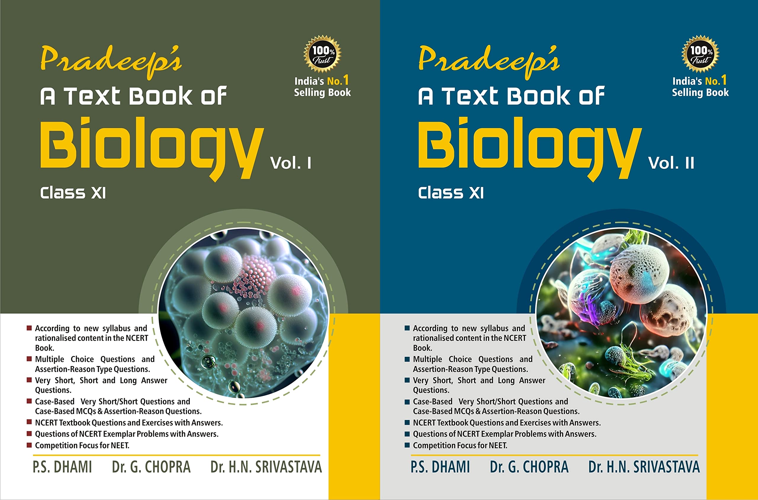 A Text Book of Biology for Class 11 (Vol. 1 & 2) (202324)