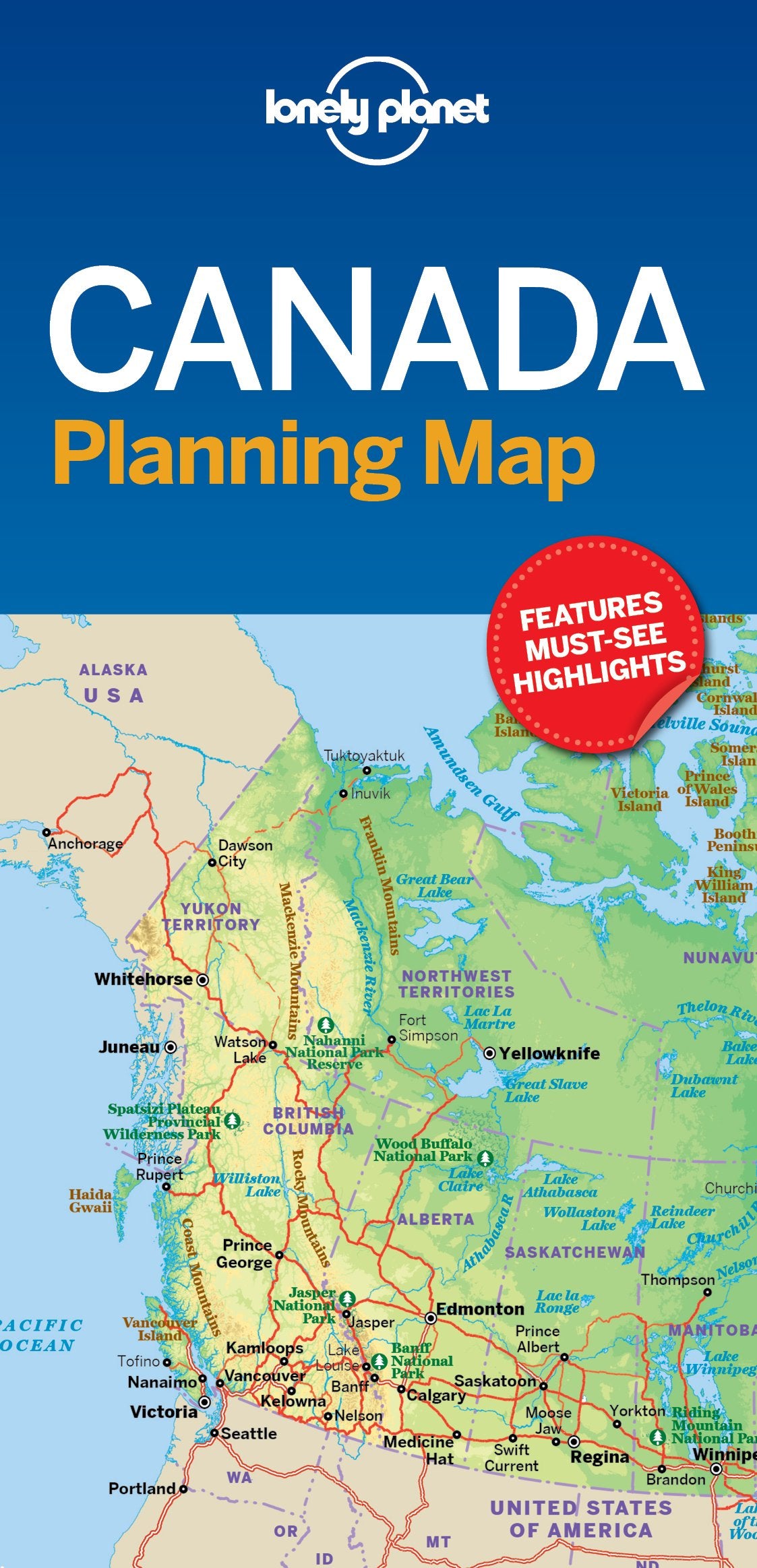 Lonely Planet Canada Planning Map