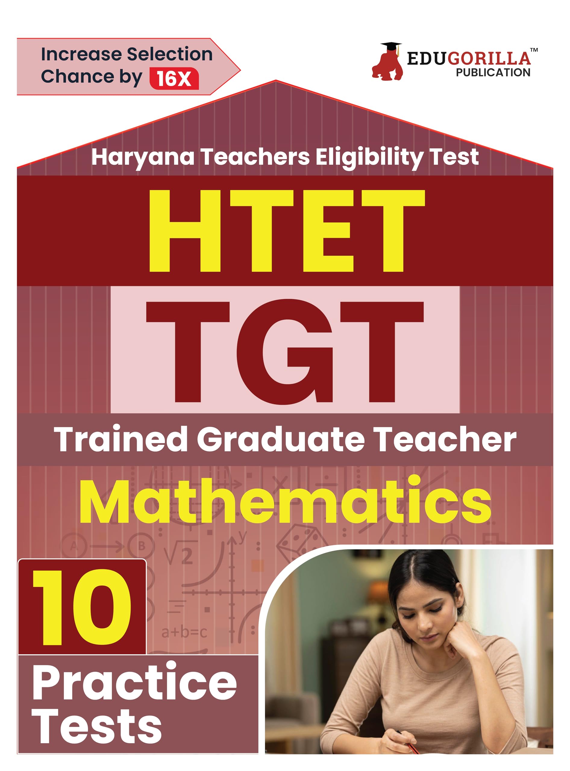 HTET TGT Mathematics Exam Book 2024 (English Edition) | Haryana Teachers Eligibility Test | 10 Practice Tests (1500 Solved MCQ