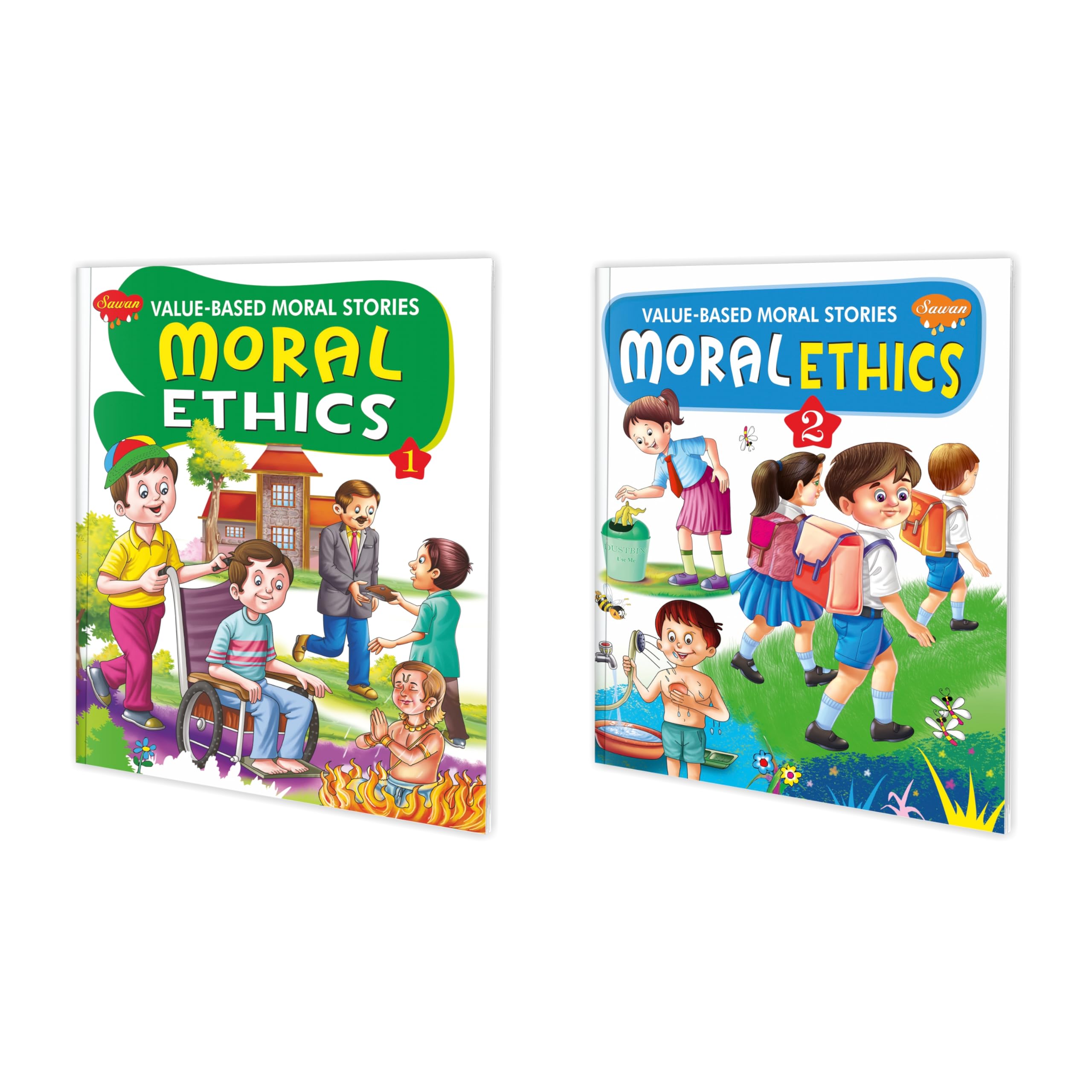 Set Of 2 Books, ValueBased Moral Stories Moral Ethics1 And Moral Ethics2