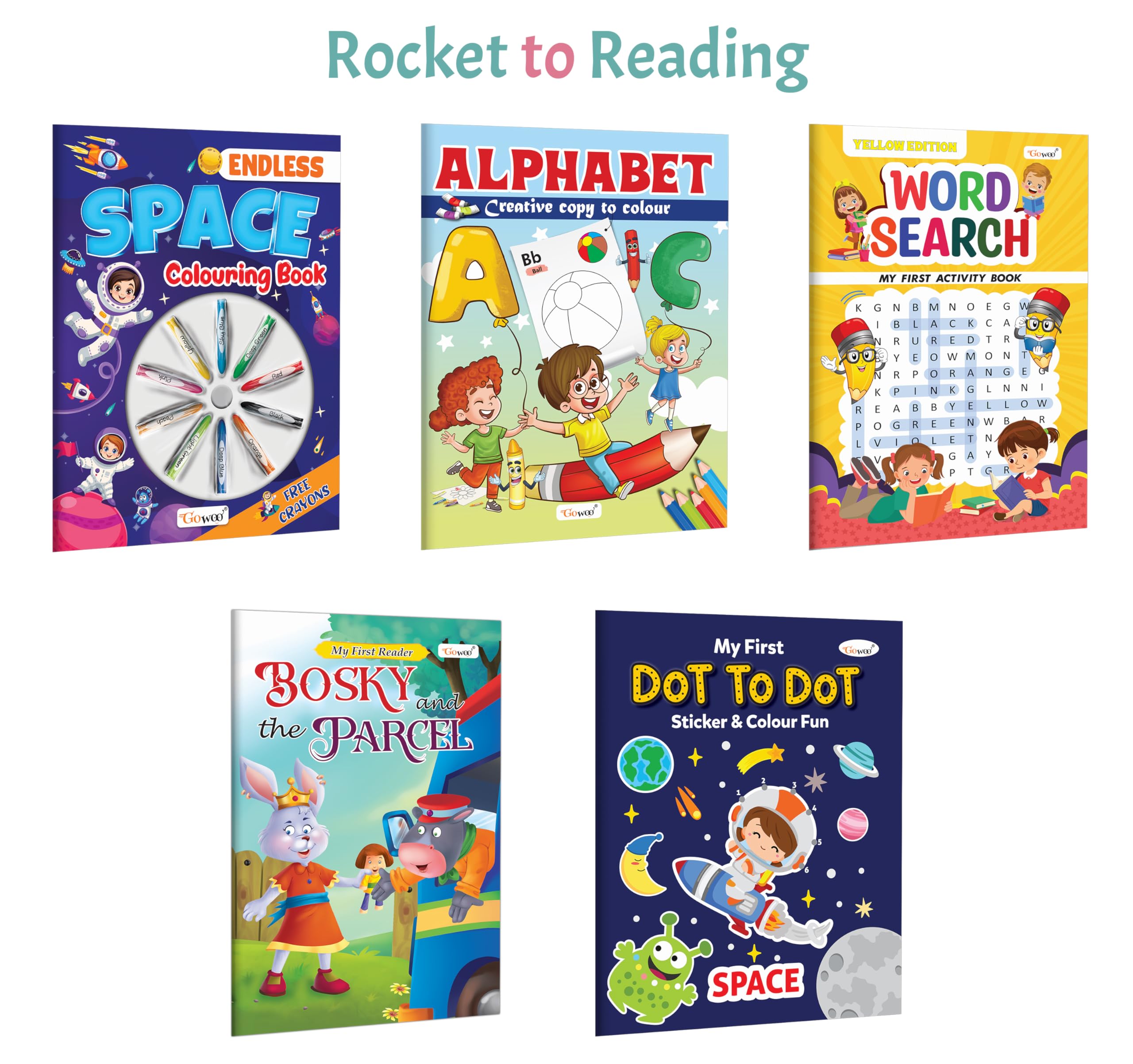 Endless Space Colouring Book with Crayons, AlphabetCreative Copy to Colour and more : Space exploration colouring, alphabet tr