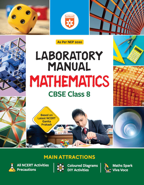(Old Edition) Arihant Laboratory Manual Mathematics for CBSE Class 8 Exam 202526 | As Per NEP 2020 | Based on Latest NCERT (Gan