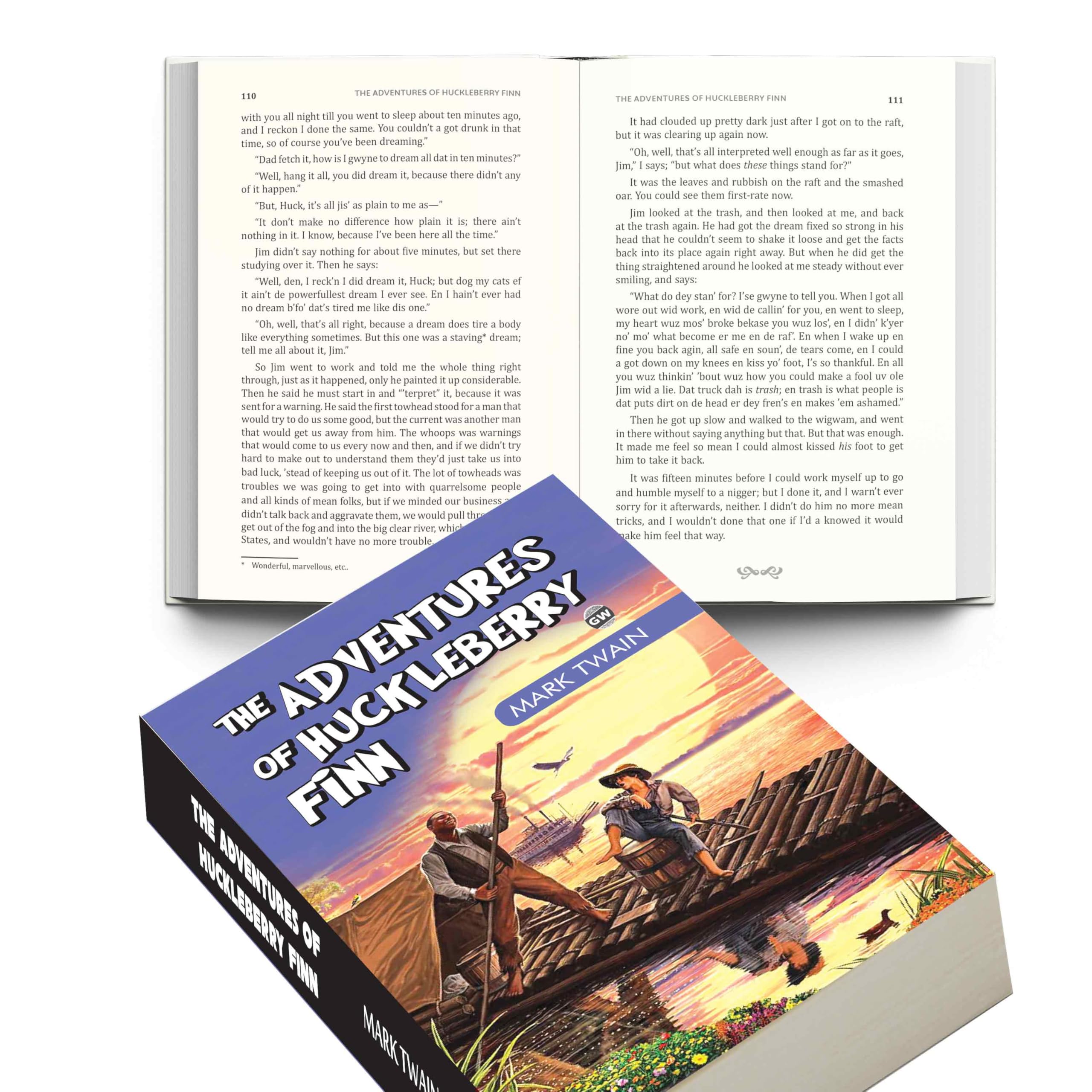 The Adventure Of Huckleberry Finn by Mark Twain (Paperback) : AllTime Best Adventure Classic, Famous ComingofAge Literature, 