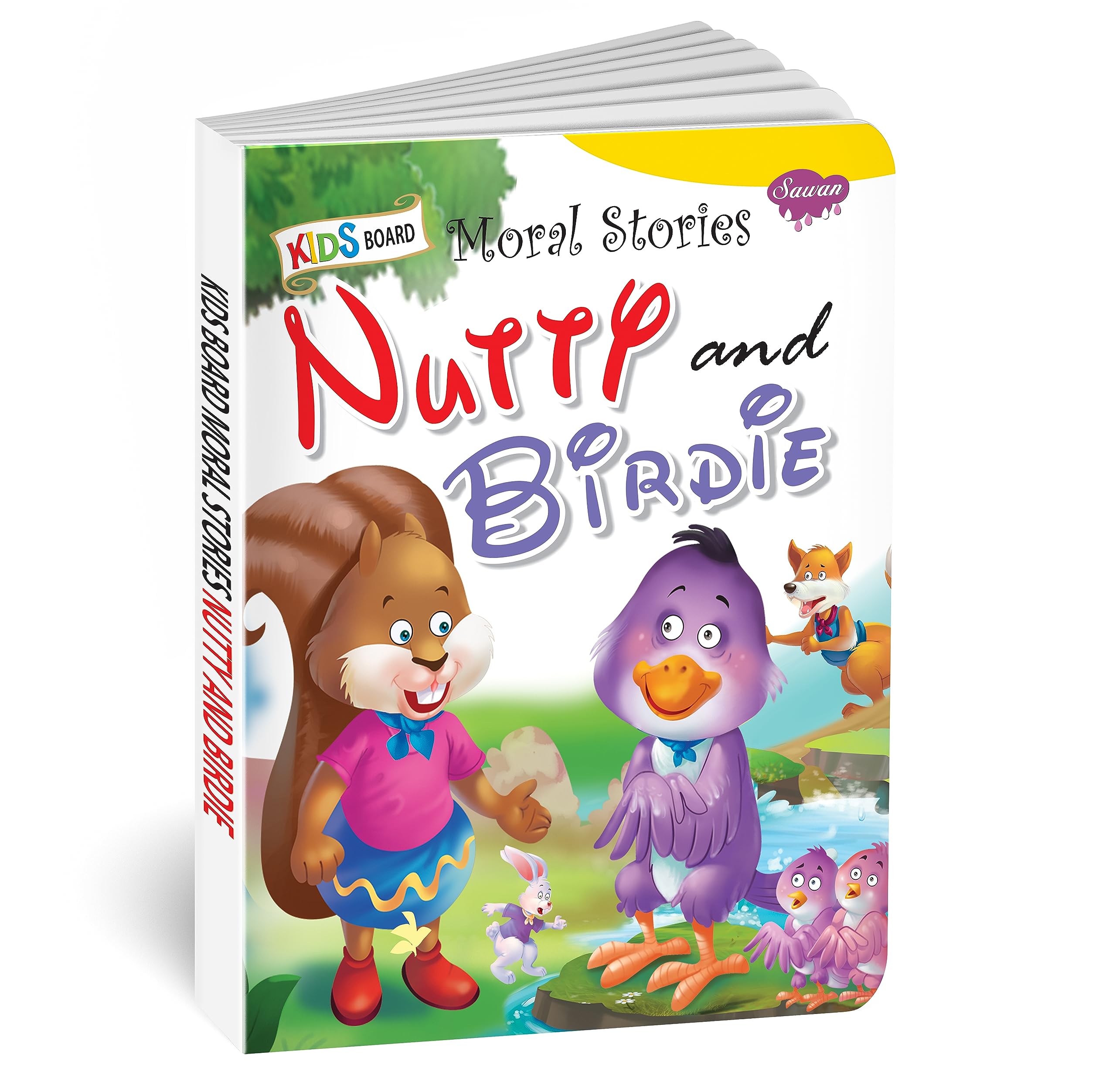 Nutty And Birdie | Kids Board Moral Story Book For Kids By Sawan [Hardcover] Sawan