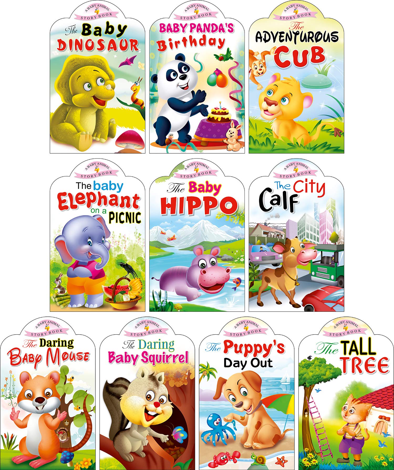 Sawan Baby Animal Story BoardBooks (Die Cut) Set Of 10 Books