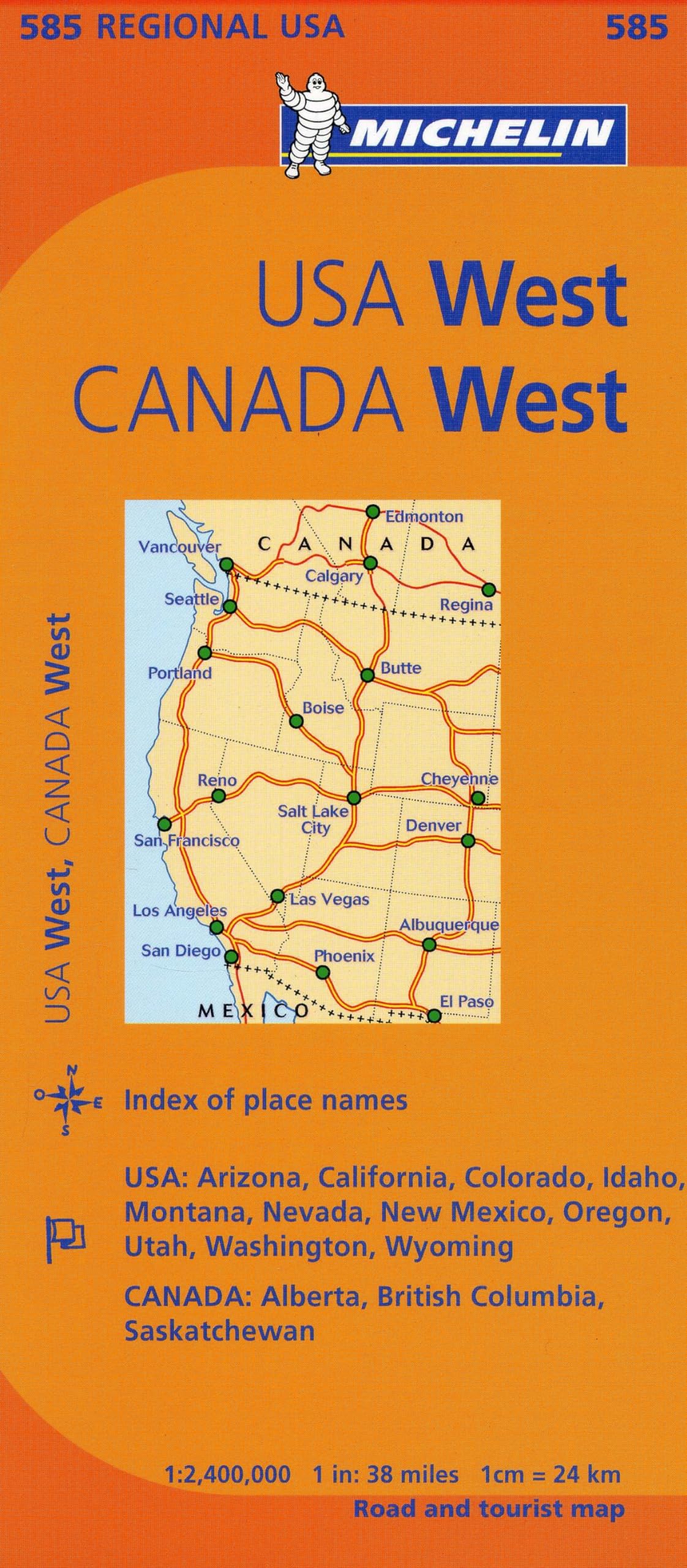 Michelin USA: West, Canada: West Map 585 (Maps/Regional (Michelin))