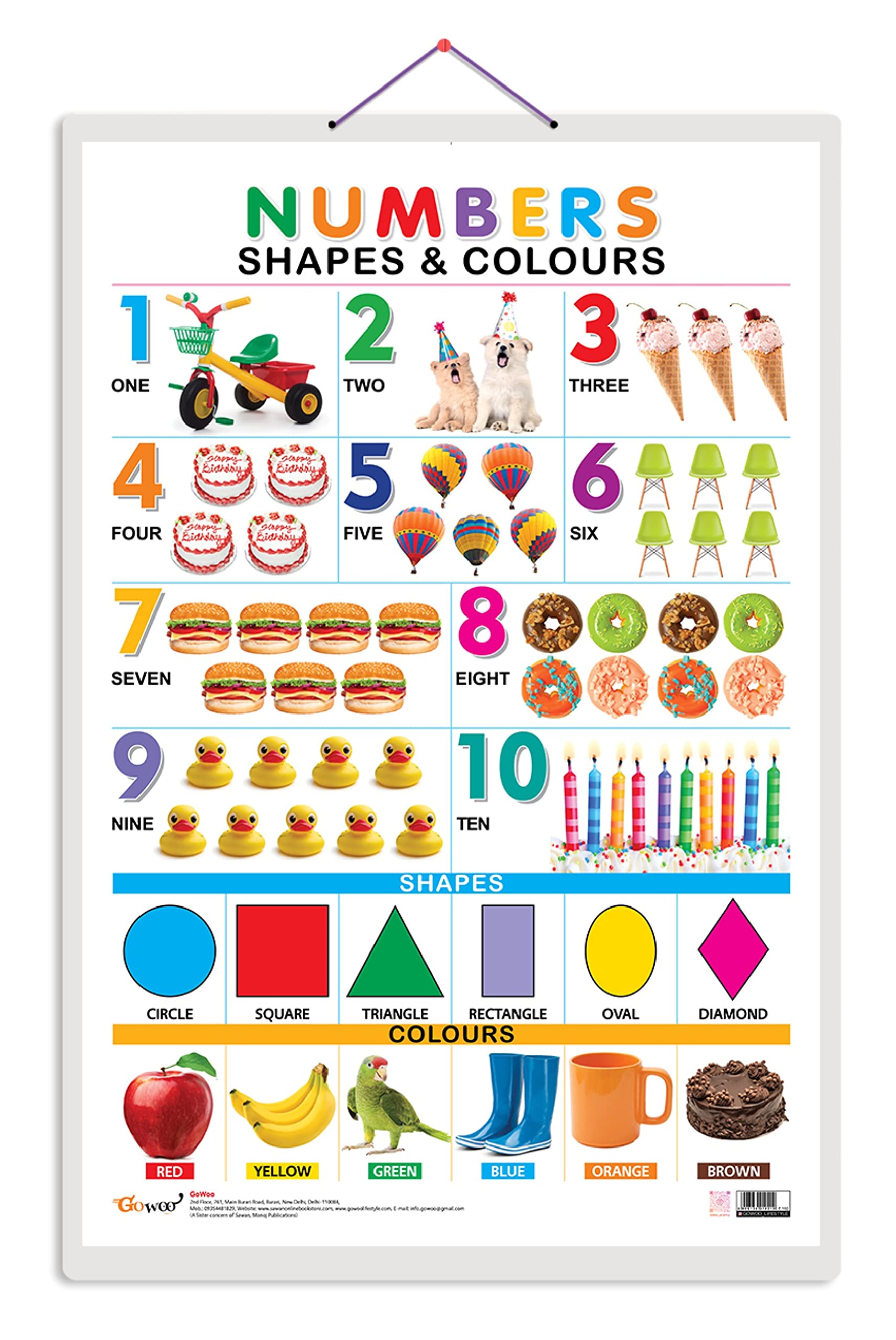 Numbers And Shapes & Colours1 Chart [Hardcover] Sawan; Sahil And Sashank