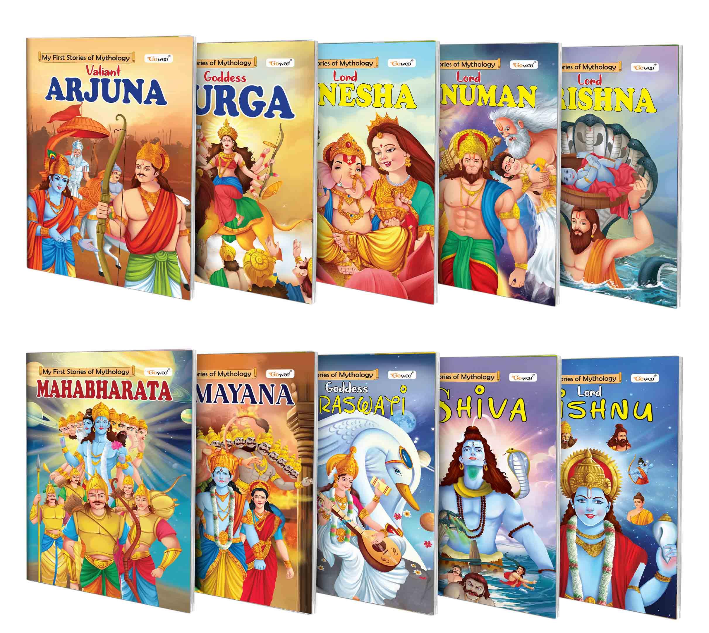 My First Mythology Story book : Arjun, Durga, Ganesha, Hanuman and more  Indian mythology story books for kids, illustrated Hi