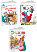 Sawan Set Of 3 Books, Kids Board Fairy Tales (The Gingerbread Man, Sly Fox And Little Red Hen, The Pied Piper Of Hamelin)
