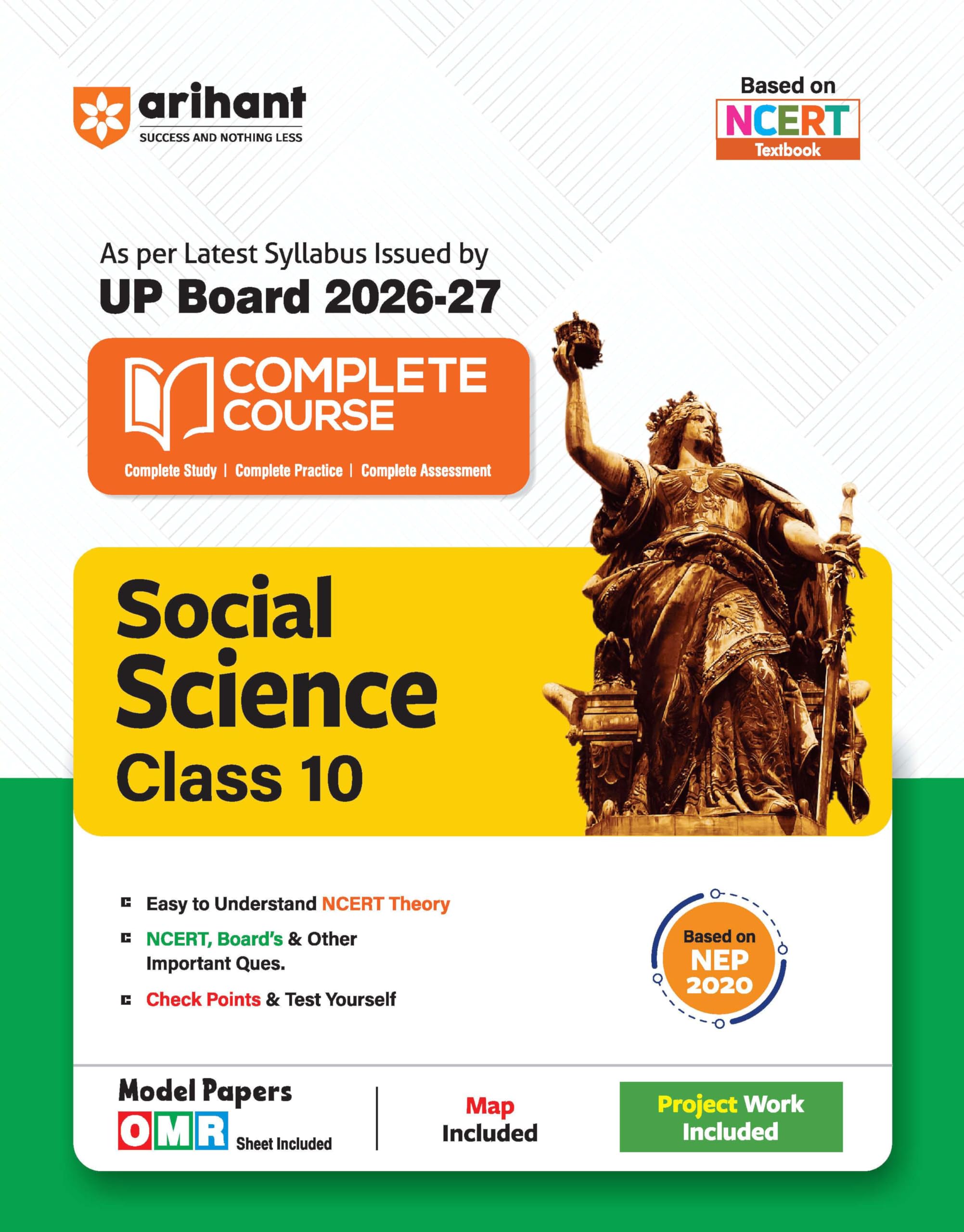 Arihant UP Board 202627 Complete Course Social Science Class 10 | Based on NCERT Textbook | NEP 2020 | Chapter Tests, Topic Tes