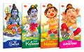 Lord Shiva, Krishna, Hanuman And Ganesha In English : Mythical tales for young kids, Diecut books for toddlers, Childrens myt