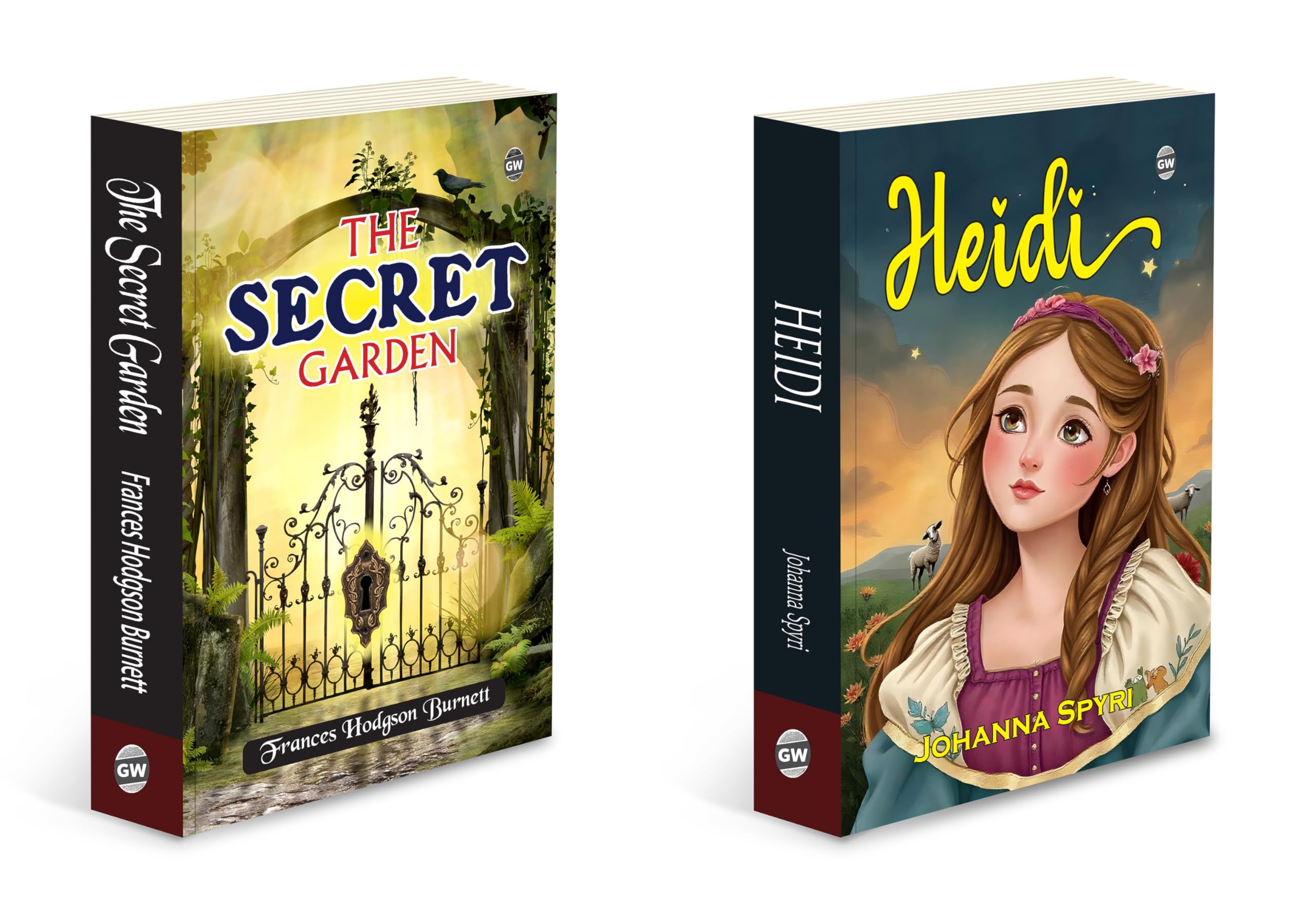 The Secret Garden and Heidi : Mixed Bestseller Collection, Collectors edition classic childrens books, Timeless kids storybooks