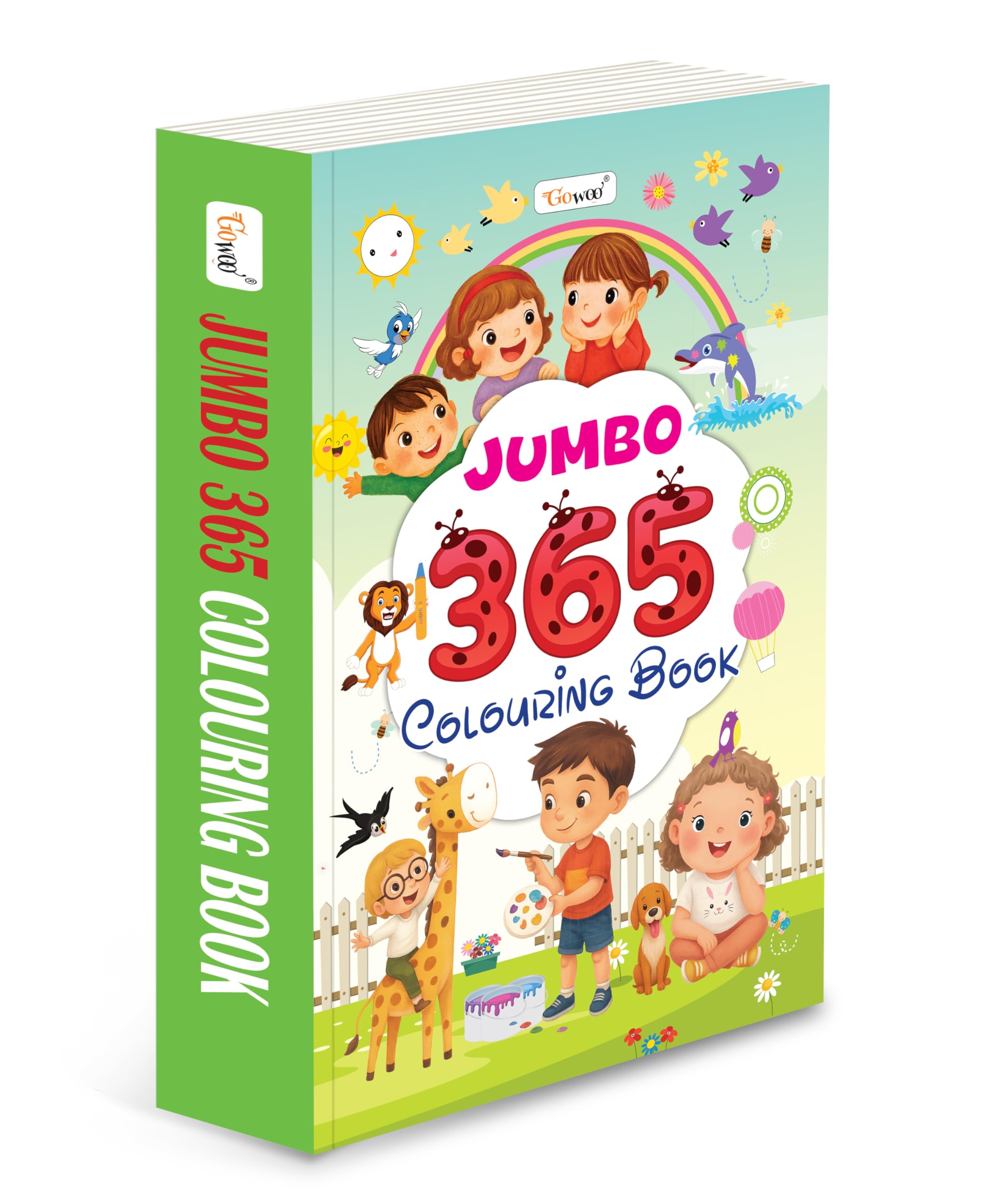 JUMBO  365 Colouring Book : knowledge book for kids, preschool colouring book, smart learning through colouring, brain boostin
