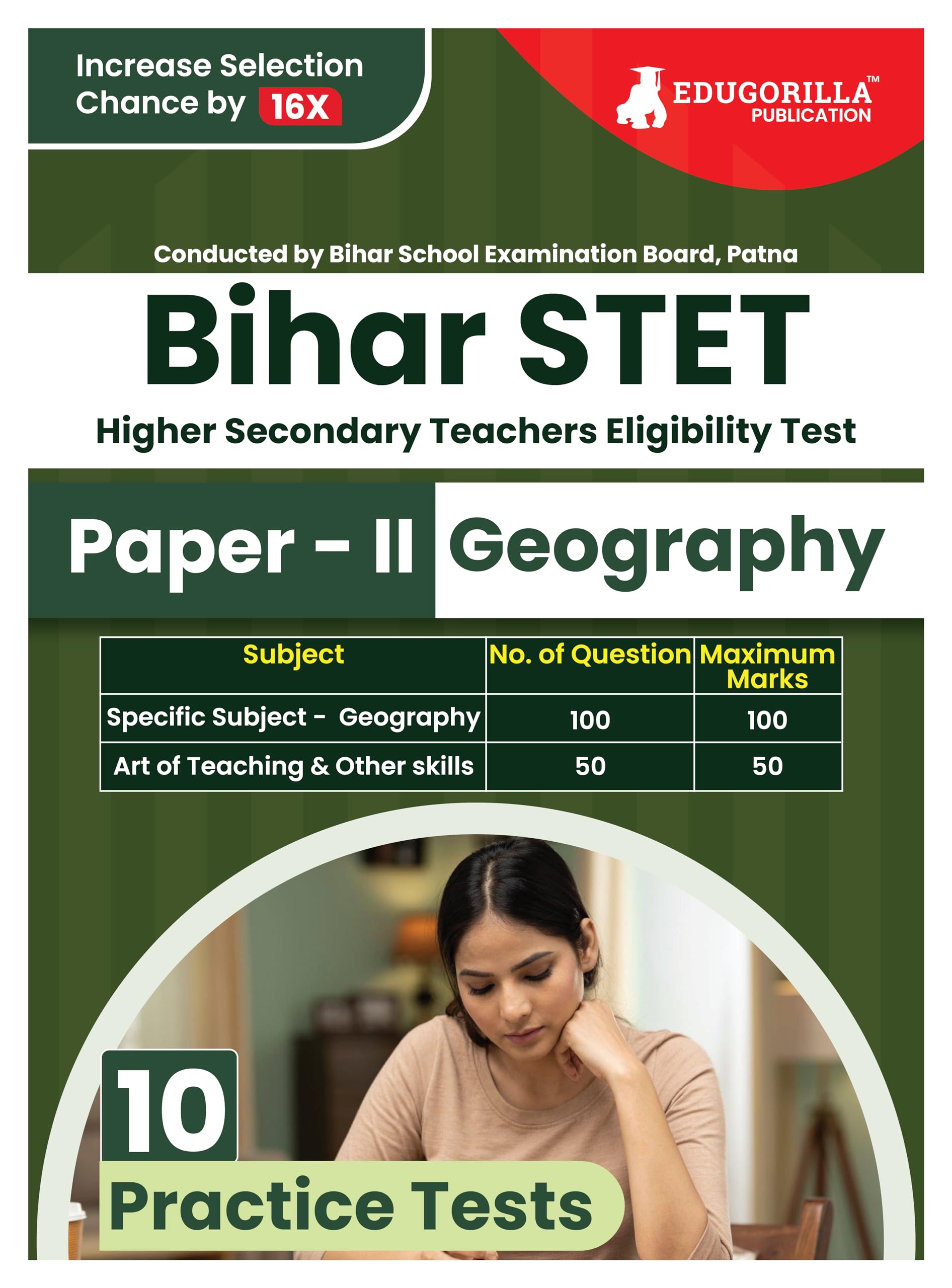 Bihar Stet Paper Ii : Geography 2024 (English Edition) | Higher Secondary (Class 11 & 12)  Bihar School Examination Board (Bseb
