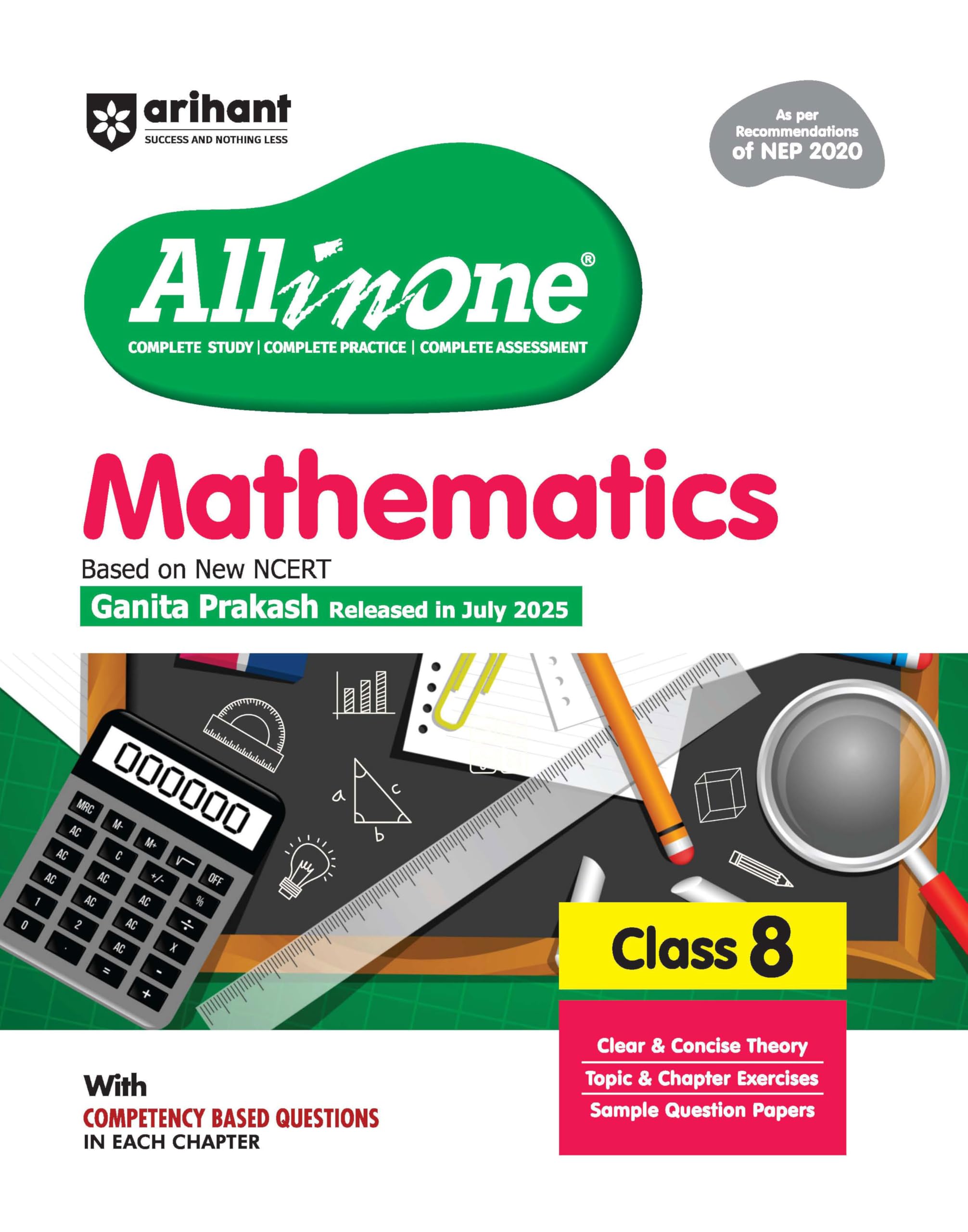 Arihant All In One Mathematics Class 8 Book 2025 | Ncert Textbook Based | Exploring Society: India And Beyond | Complete Study, 