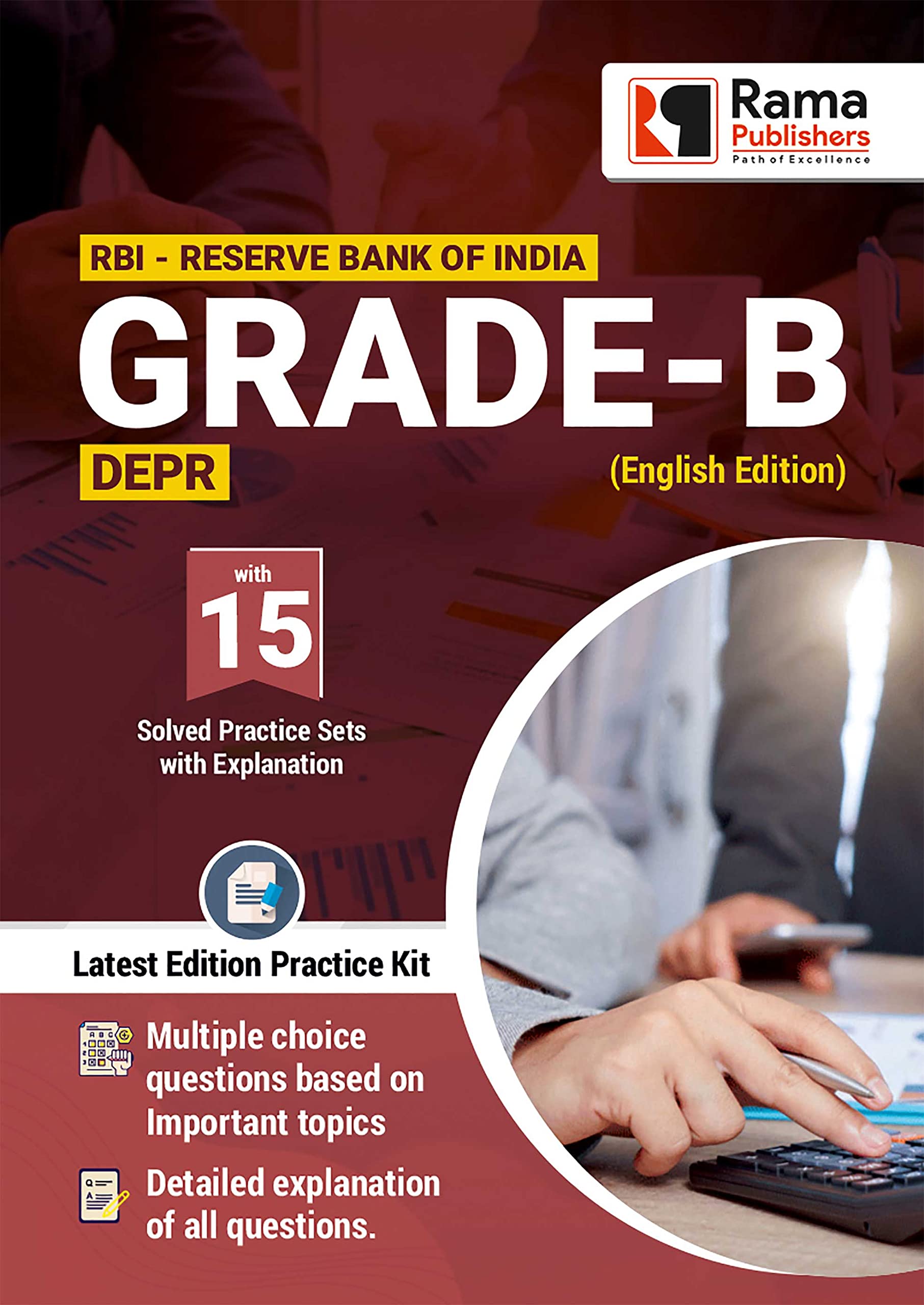 RBI Grade B (DEPR) 15 Practice Sets and Solved Papers Book for 2021 Exam with Latest Pattern and Detailed Explanation by Rama Pu