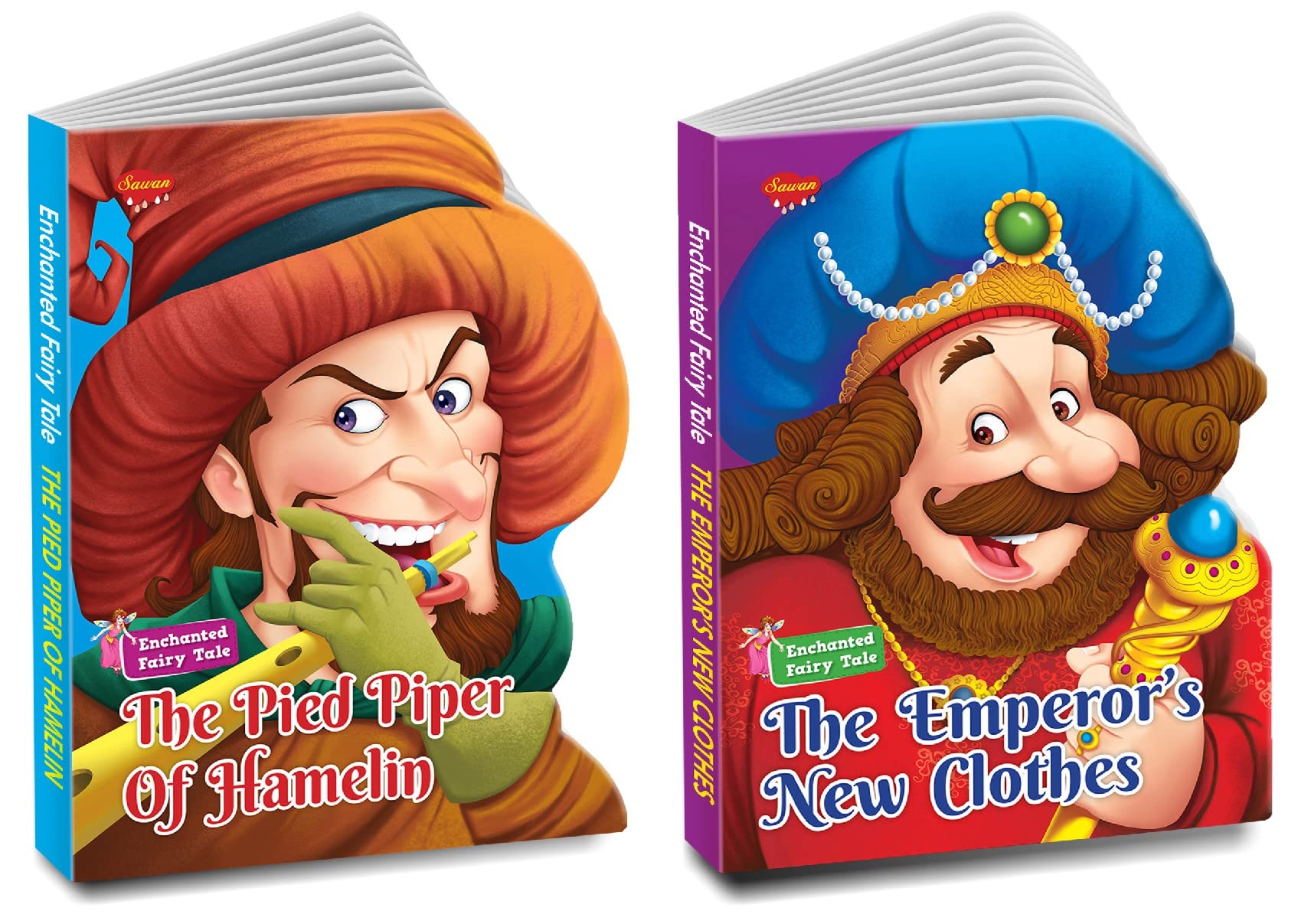 Sawan Enchanted Fairy Tale Story Books | Pack Of 2 Books | Cut Out Die Cut Shape Books (V5)