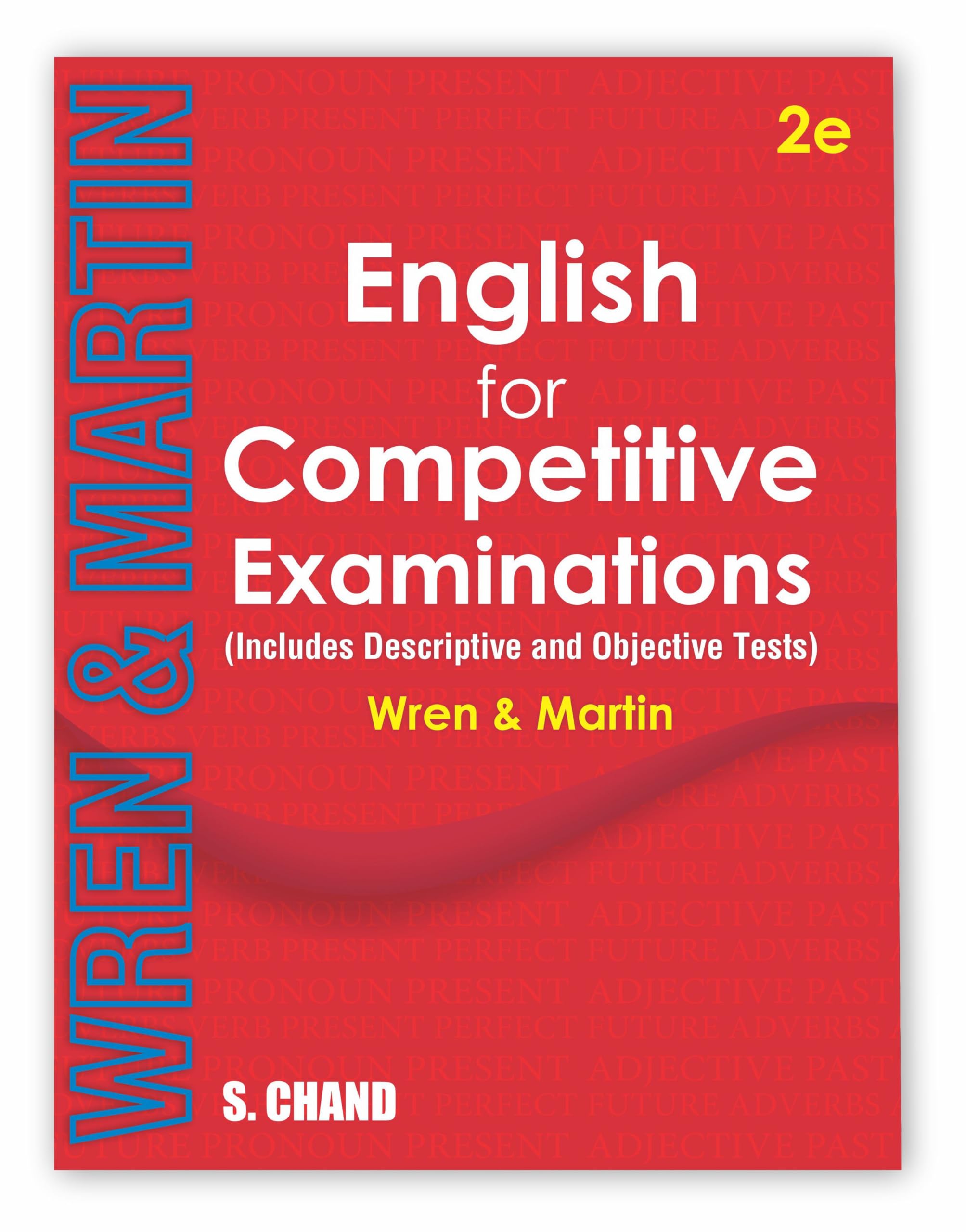 New Edition  Wren & Martin English for Competitive Examinations 2025  2026 (Includes Descriptive and Objective Tests) 2nd Late