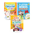 Activity Books (Set of 3 Books)  Elementary English, 3Letter Words, Spelling Activities  Basic English Learning Book for Kids