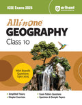 Arihant All in one Geography Class 10 for ICSE Exams 2026 | With Boards Questions Upto 2025, Simplified Theory, Exam Pattern Q