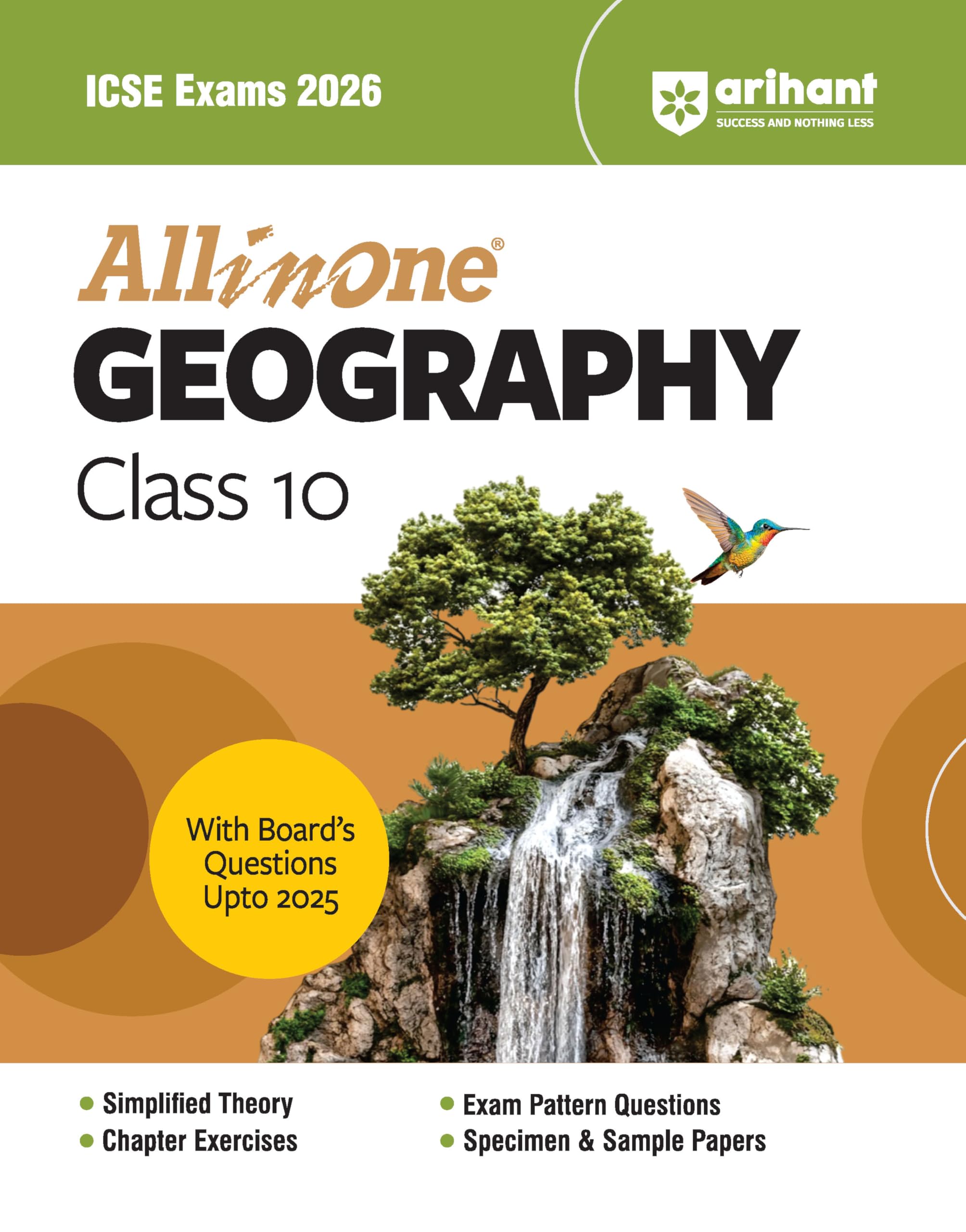 Arihant All in one Geography Class 10 for ICSE Exams 2026 | With Boards Questions Upto 2025, Simplified Theory, Exam Pattern Q