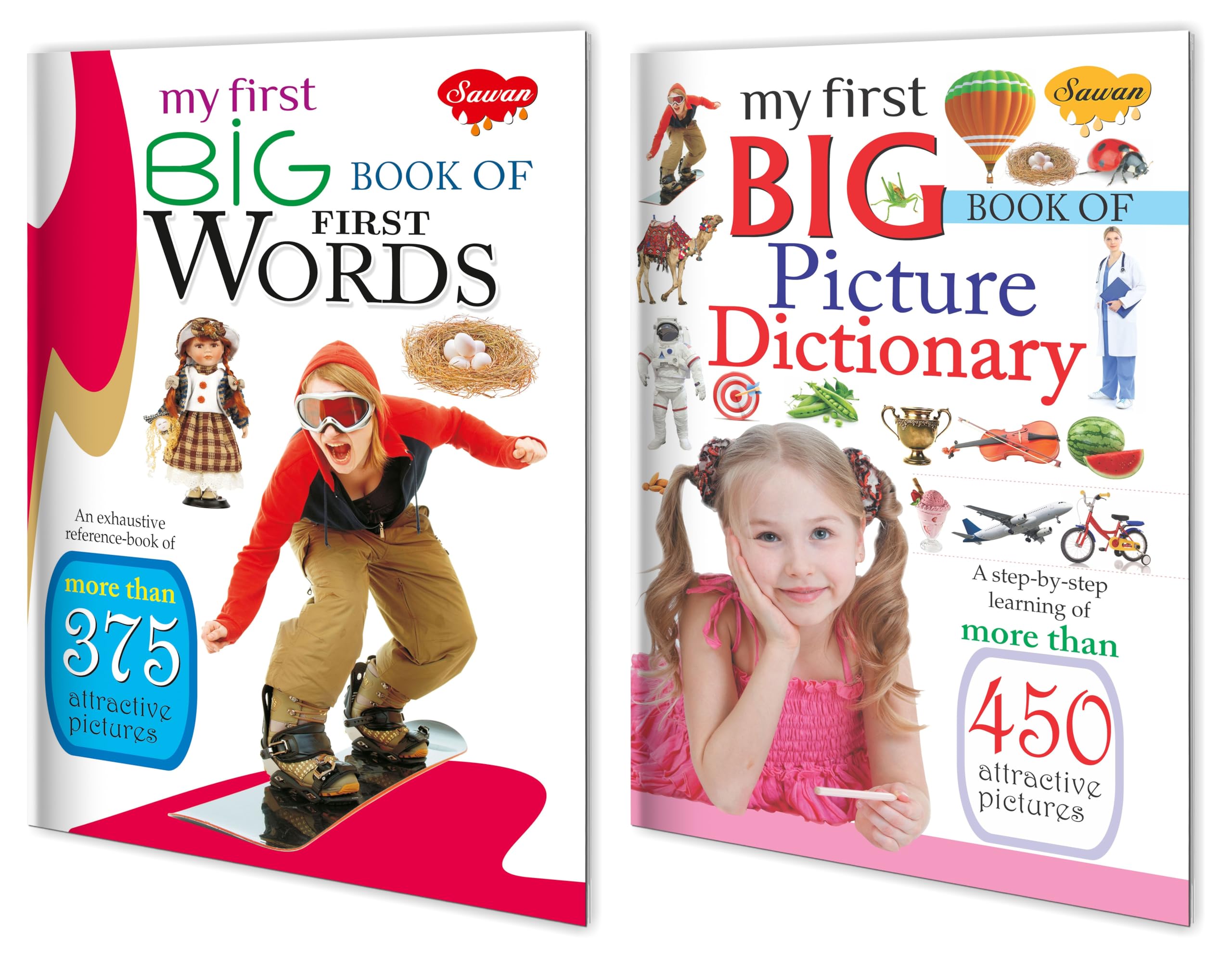 Sawan My First Big Book Of First Words And Picture Dictionary |Pack Of 2 Books [Paperback] Sawan; Manoj Publications Editorial B