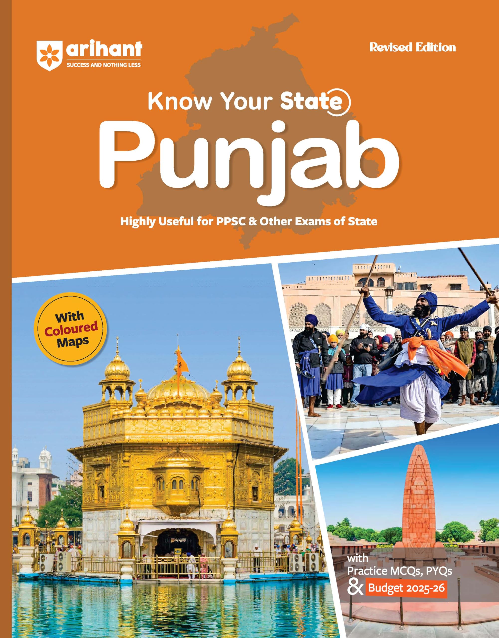 Arihant Know Your State Punjab | Punjab GK Book 202526 | Latest Edition with Coloured Maps, Practice MCQs, PYQs & State Budget 