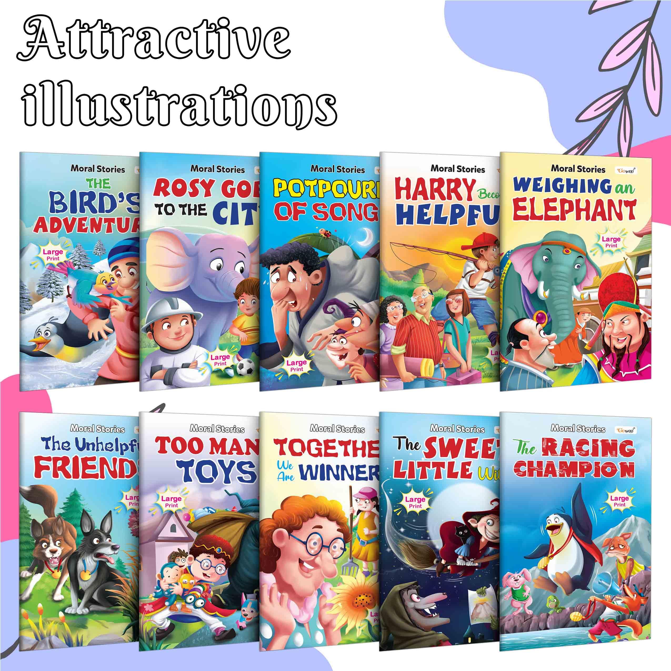 Essential AllinOne Story Book Set Pack 2 for Children: Early Childhood Learning Story Books, Collection of 10 Story Book