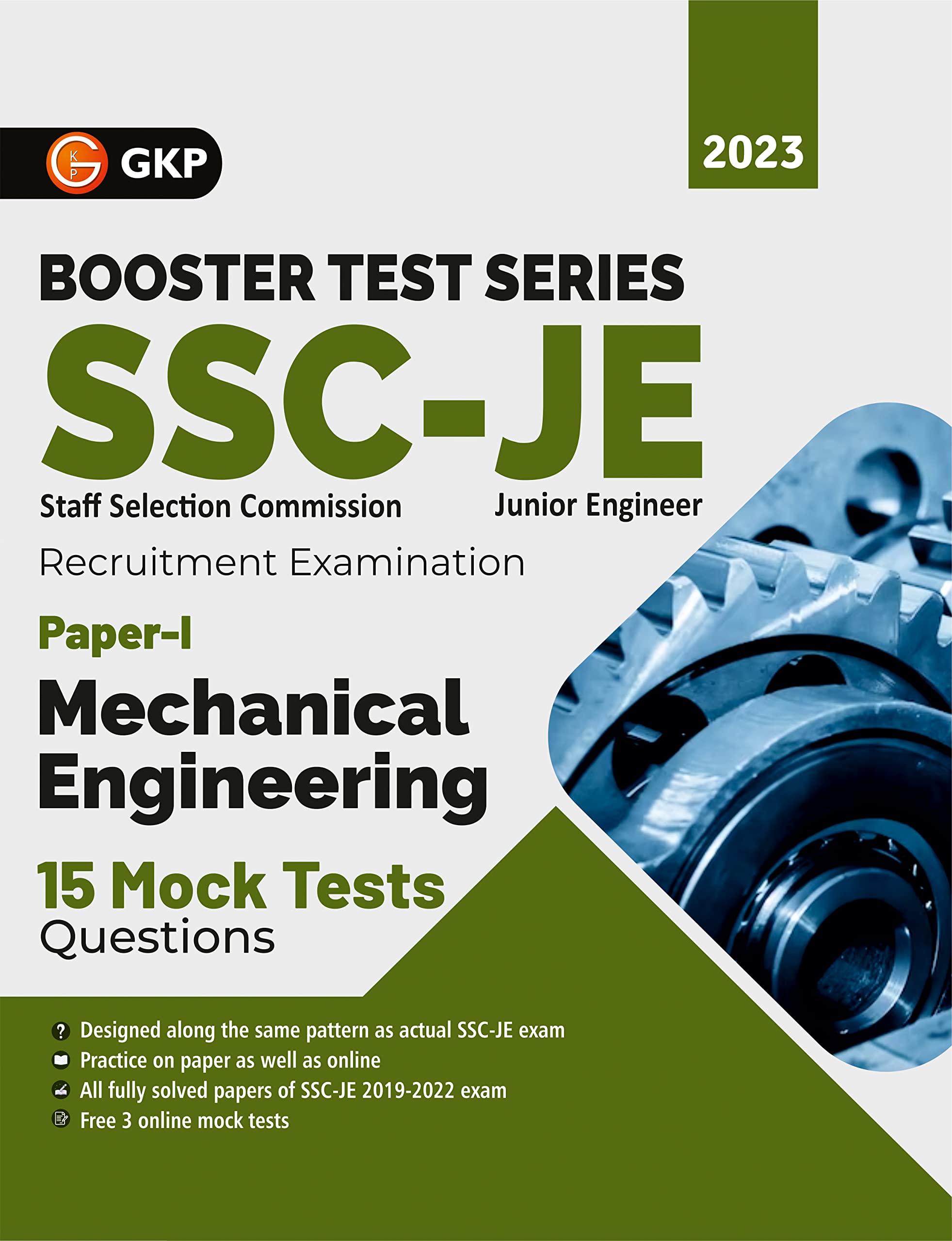 Ssc : Booster Test Series  Je Paper I  Mechanical Engineering  15 Mock Tests (Includes 20192022 Papers) By Gkp