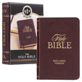 KJV Holy Bible, Mini Pocket Size, Faux Leather Red Letter Edition  Ribbon Marker, King James Version, Burgundy (KJV Pocket Edit