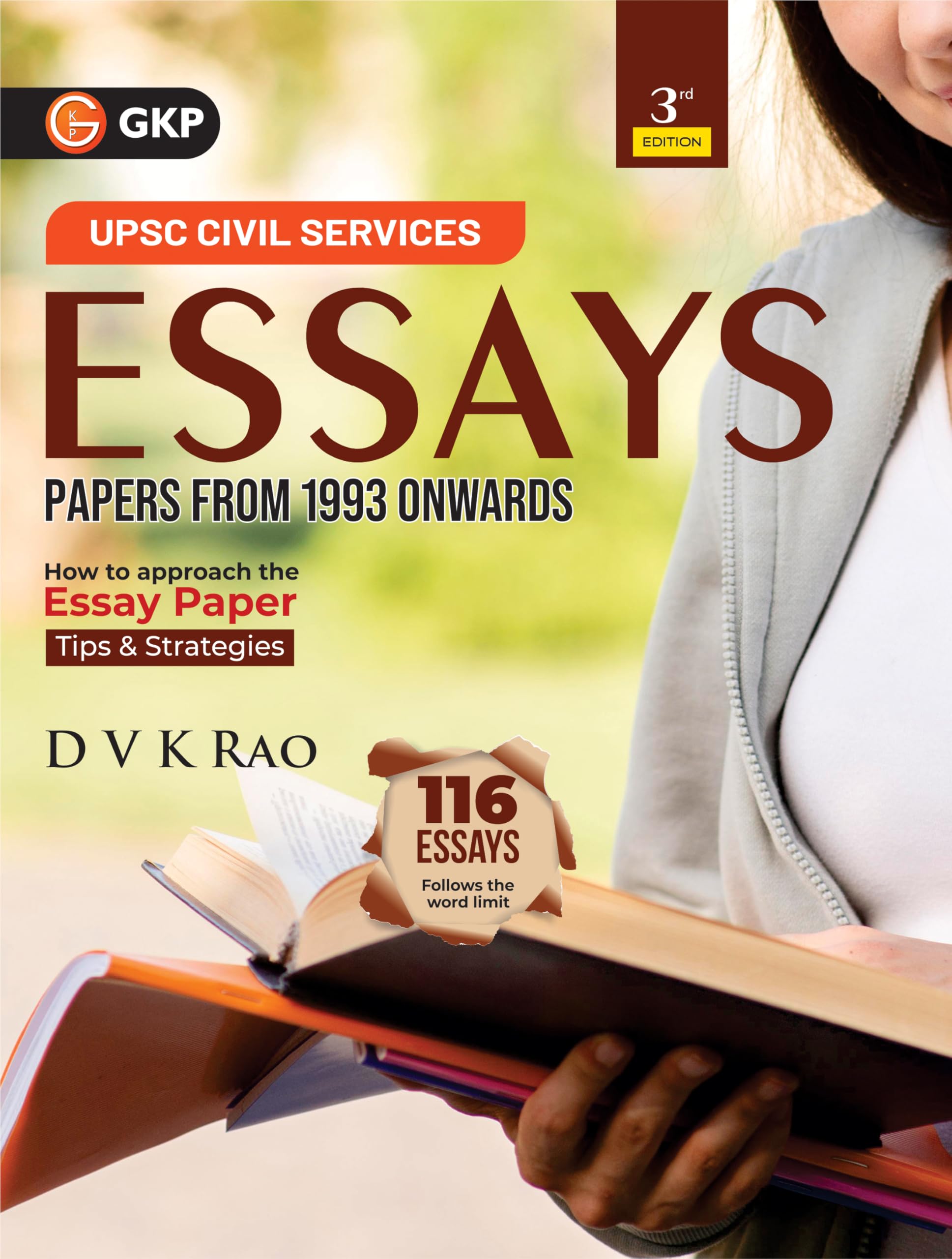 GKP UPSC 2025: Essays for Civil Services Main exam| Collection of Previous Years Essays Papers from 1993 onwards 3ed by DVK Rao 
