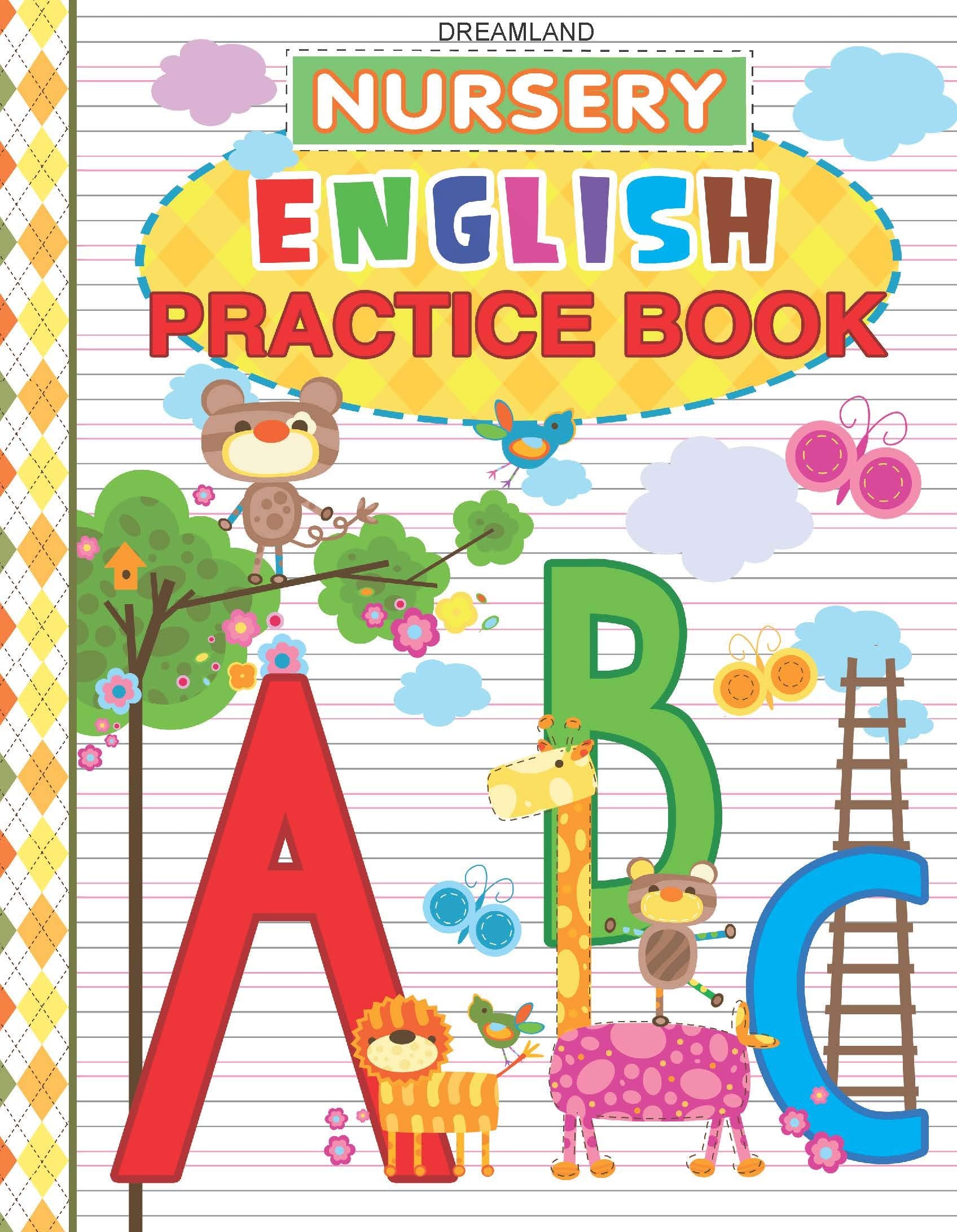 Nursery English Practice Book for Kids Ages 25  Early Learning Activity Book with Fun Reading & Writing Exercises, Vocabulary 