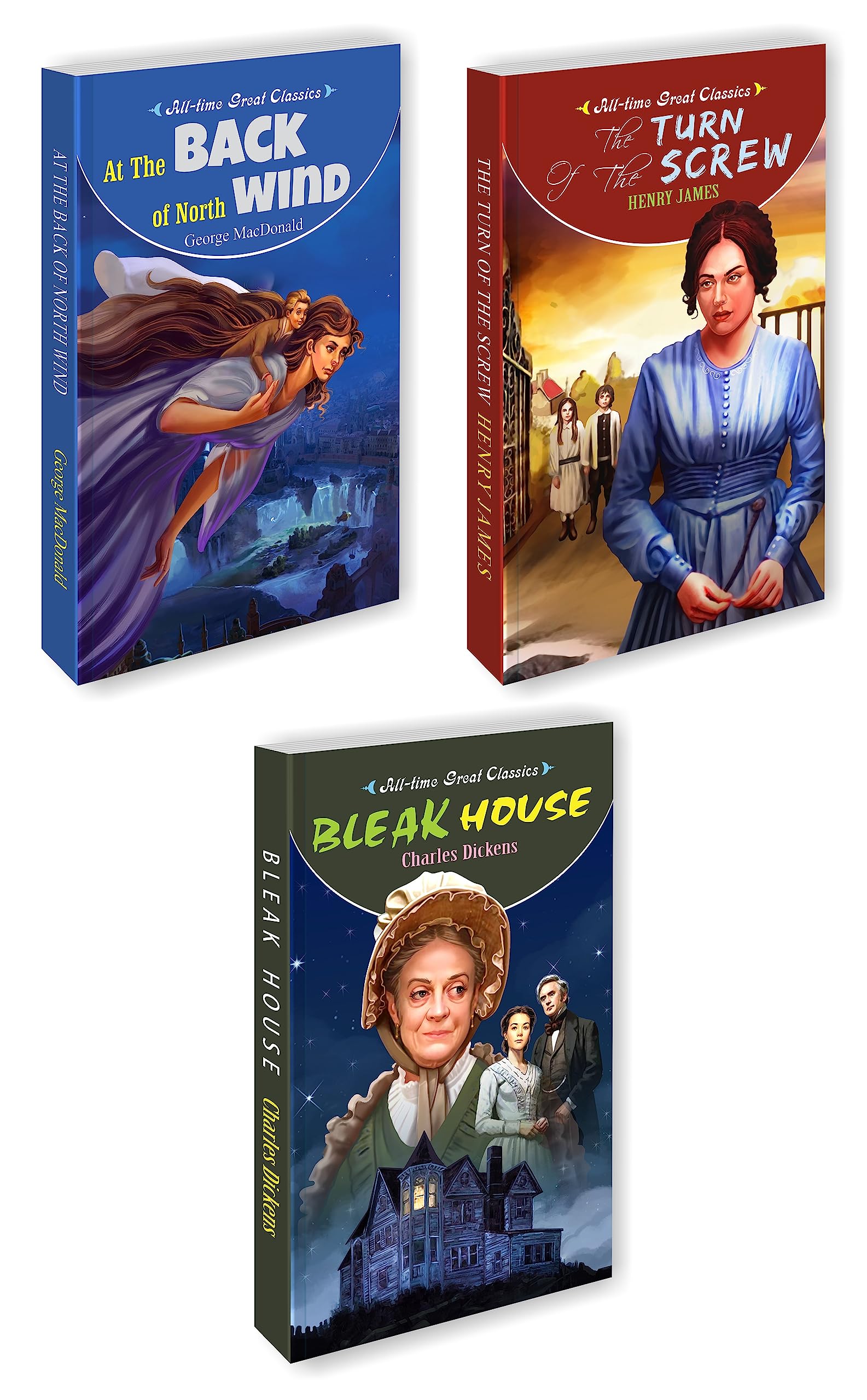 3 All Time Great Classics (At The Back Of North Wind, The Turn Of The Screw, Bleak House)