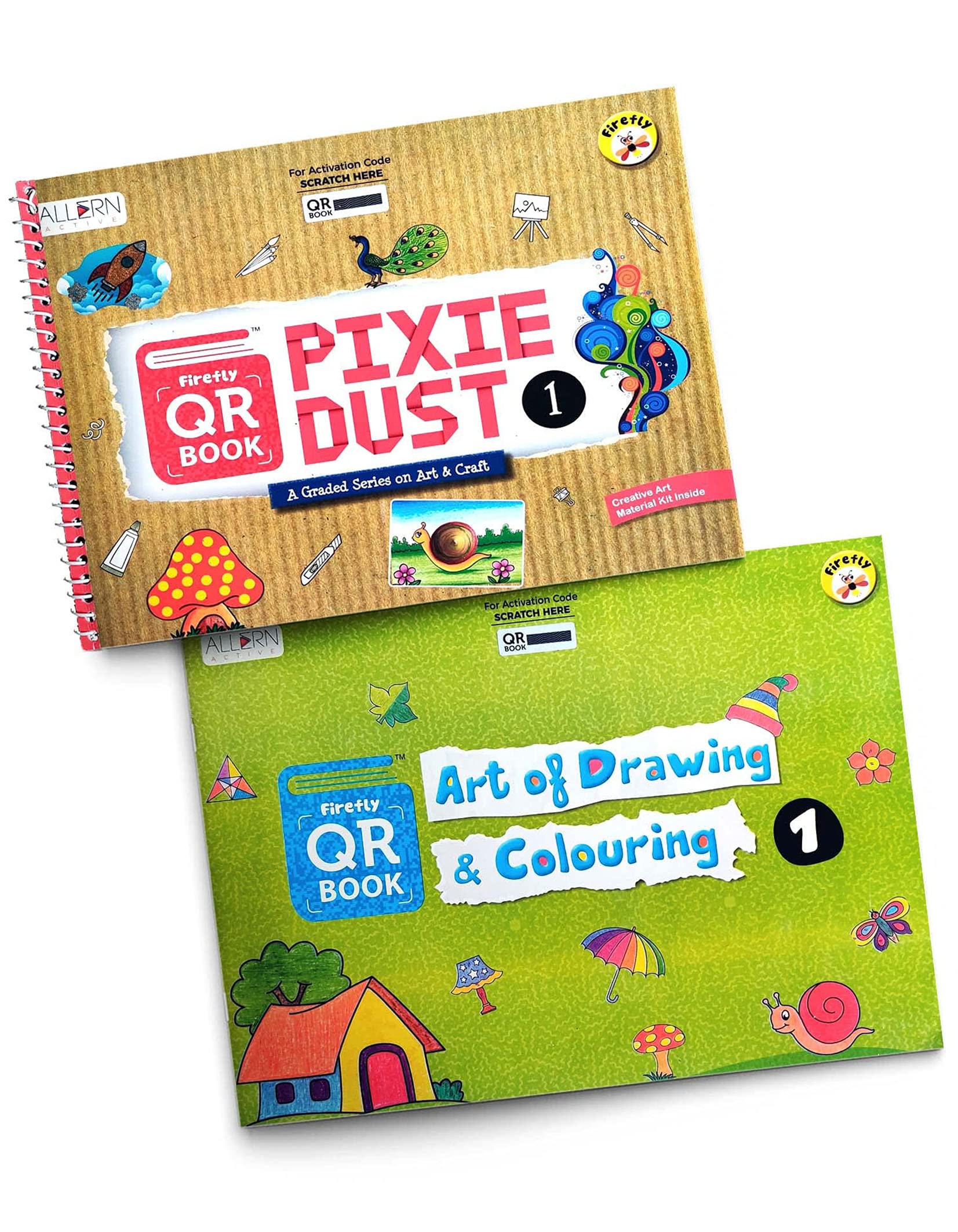 Firefly Pixie Dust And Art Of Drawing And Colouring Books 1 | Art And Craft Diy Kit With Material, Videos | Activity Books For 3