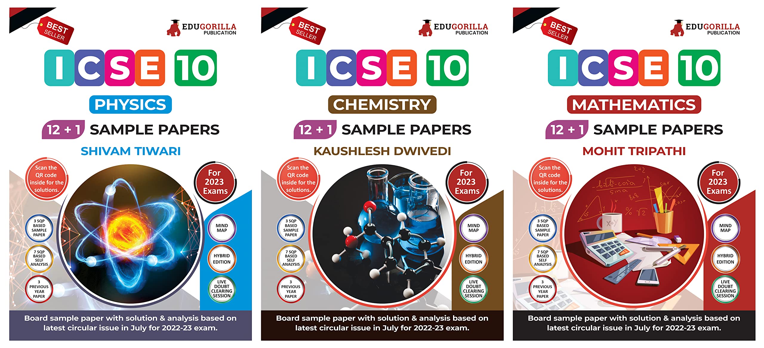 Icse Class X Pcm Sample Paper Books Set (Combo Pack Of 3 Books) | According To The Latest Syllabus Prescribed By Cisce