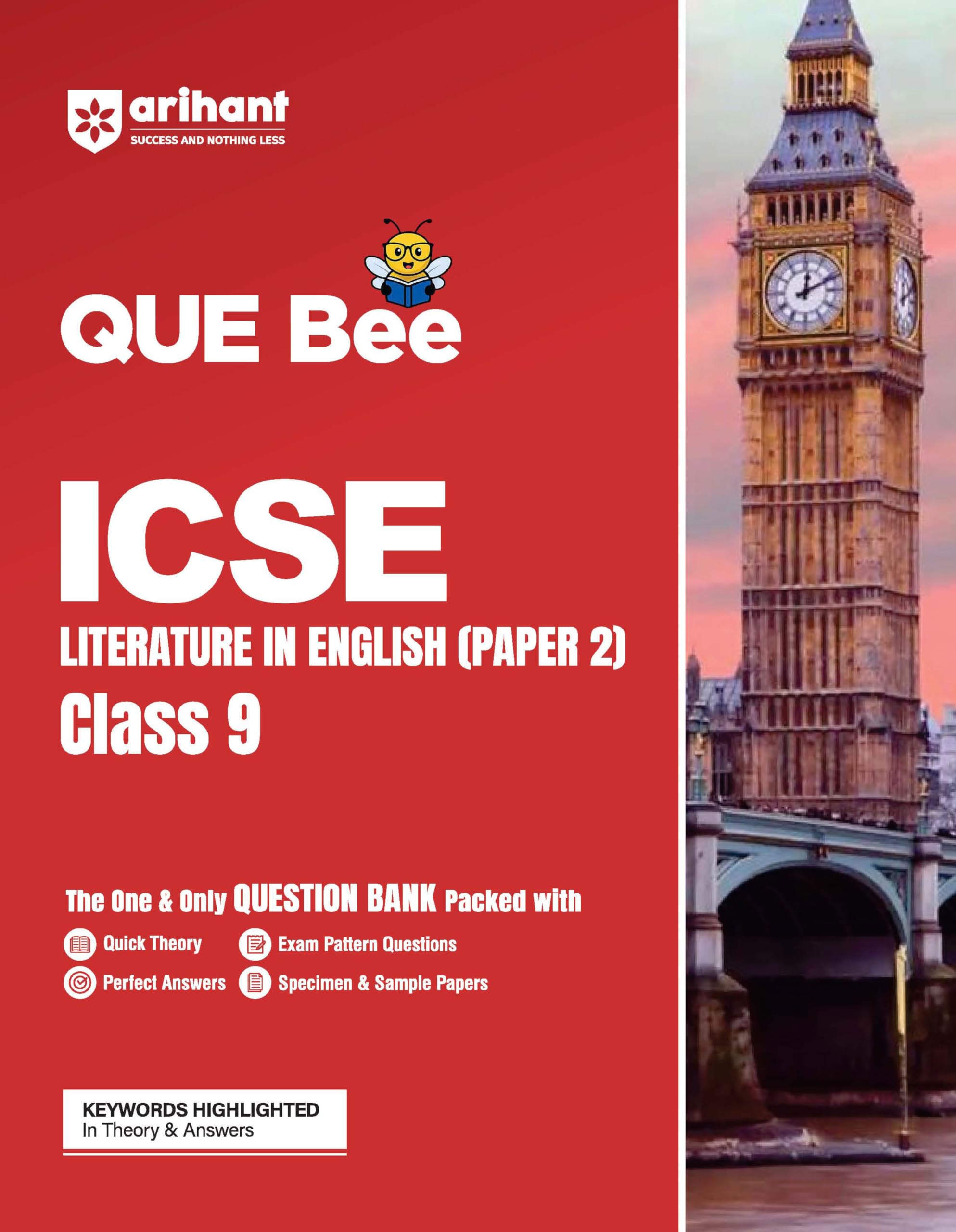 Arihant QUE Bee ICSE Literature in English (Paper2) Class 9 Exam 2026 | Quick Theory, Exam Pattern Questions | Key Words Highli