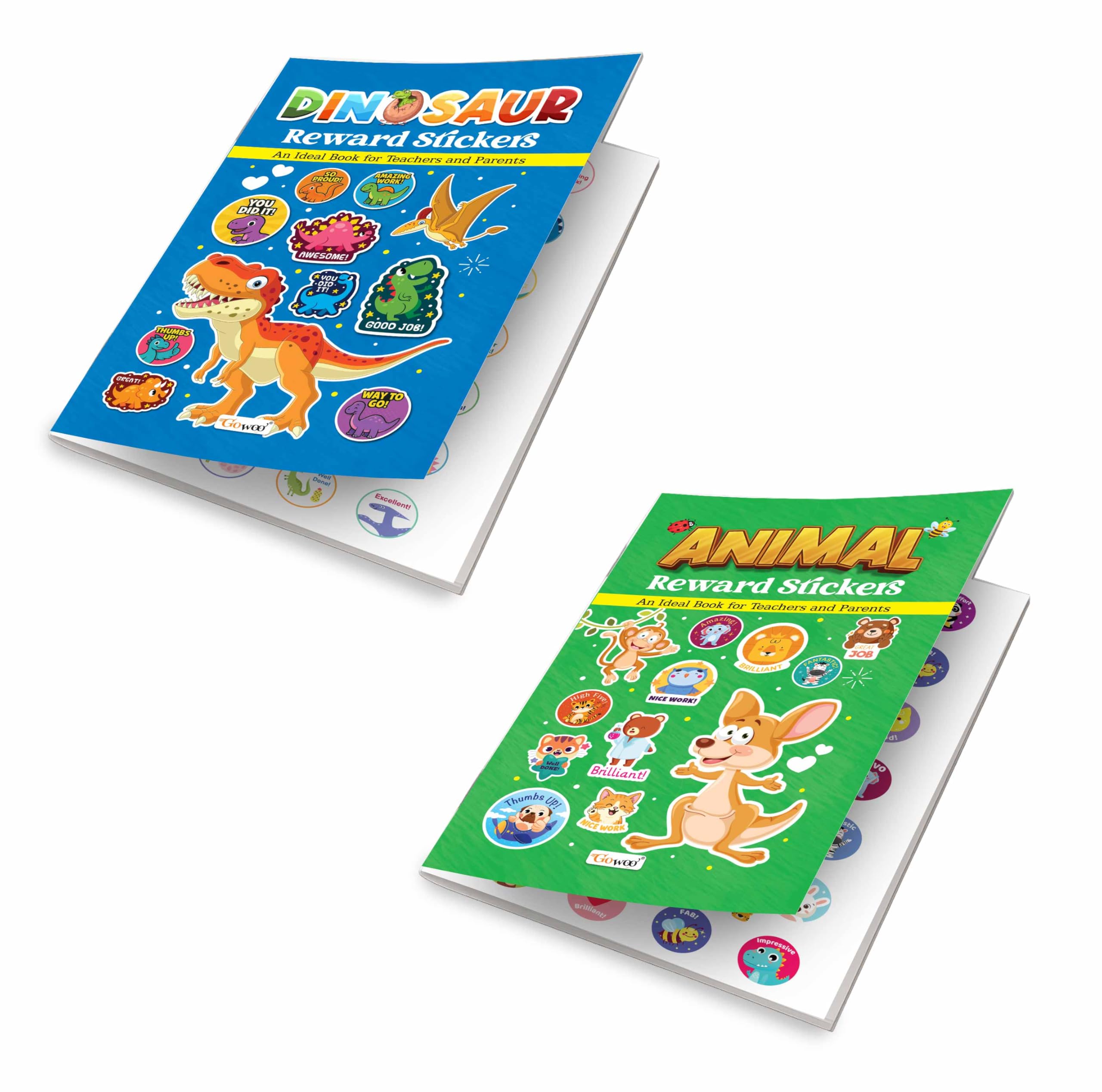 Dinosaur Reward Stickers and Animal Reward Stickers : creative learning fun, cheerful motivation pack, interactive sticker joy 