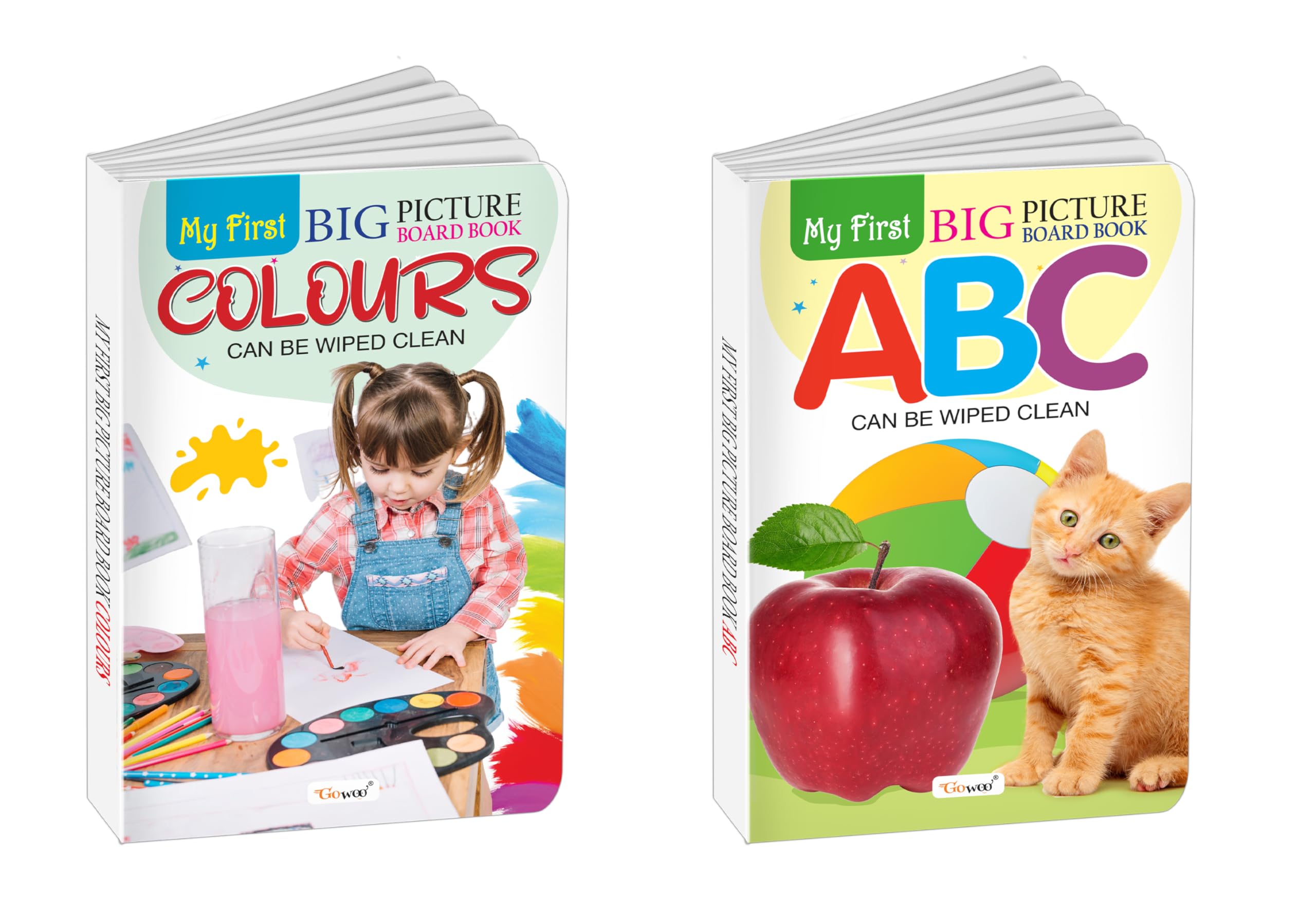 My First Big Picture Board Book ABC and Colours : Educational books for young children, Fun learning picture books for kids, Edu