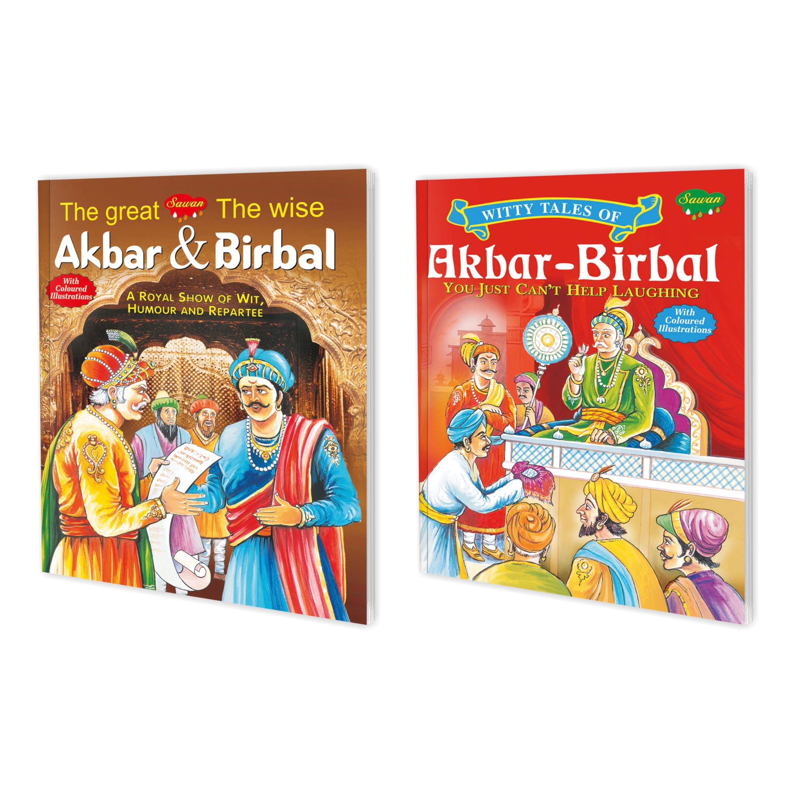 Set Of 2 Books | Children Story Books : The Great Akbar & The Wise Birbal And Witty Tales Of AkbarBirbal
