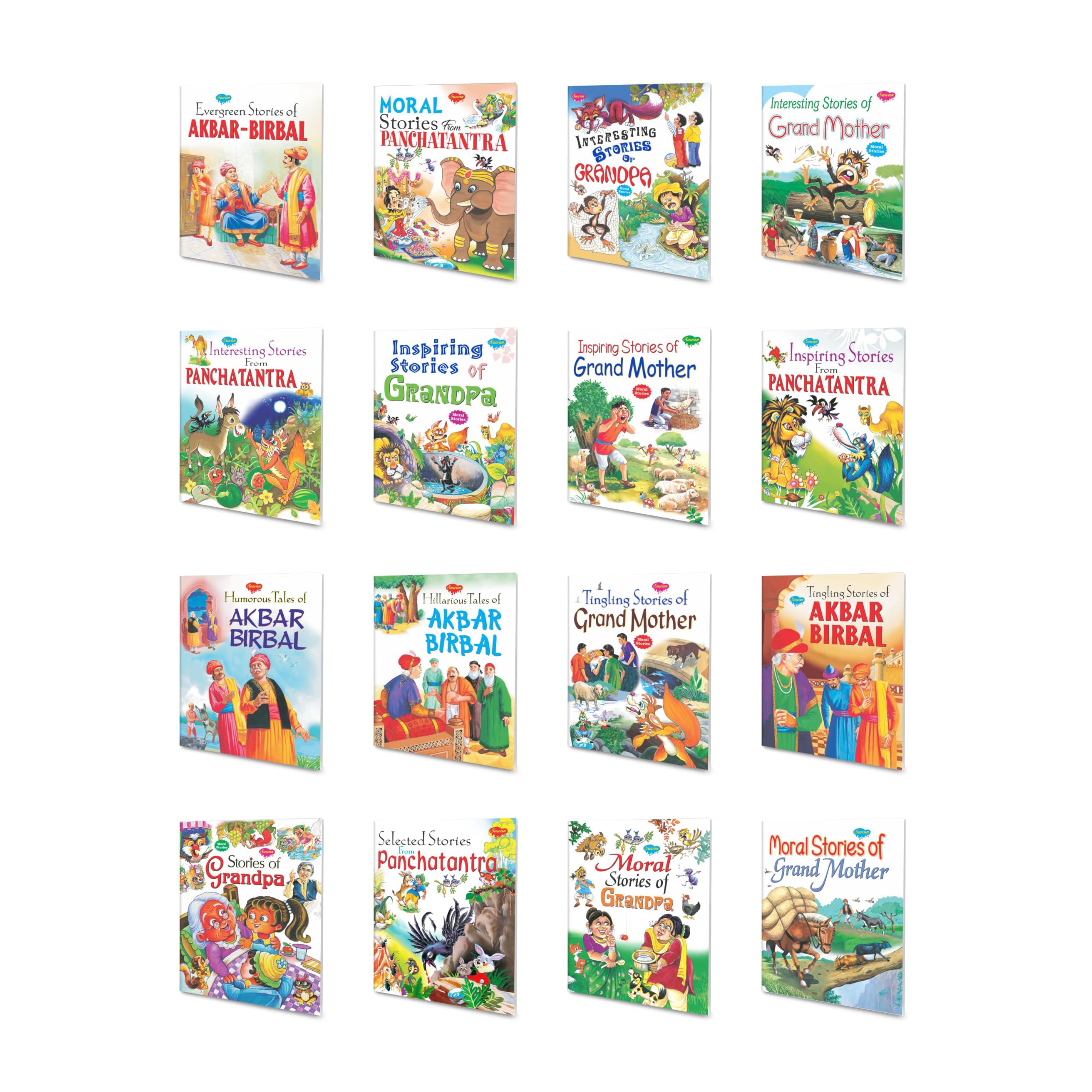Children Story Books Complete Combo | Set Of 16 Story Books With Coloured Illustrations