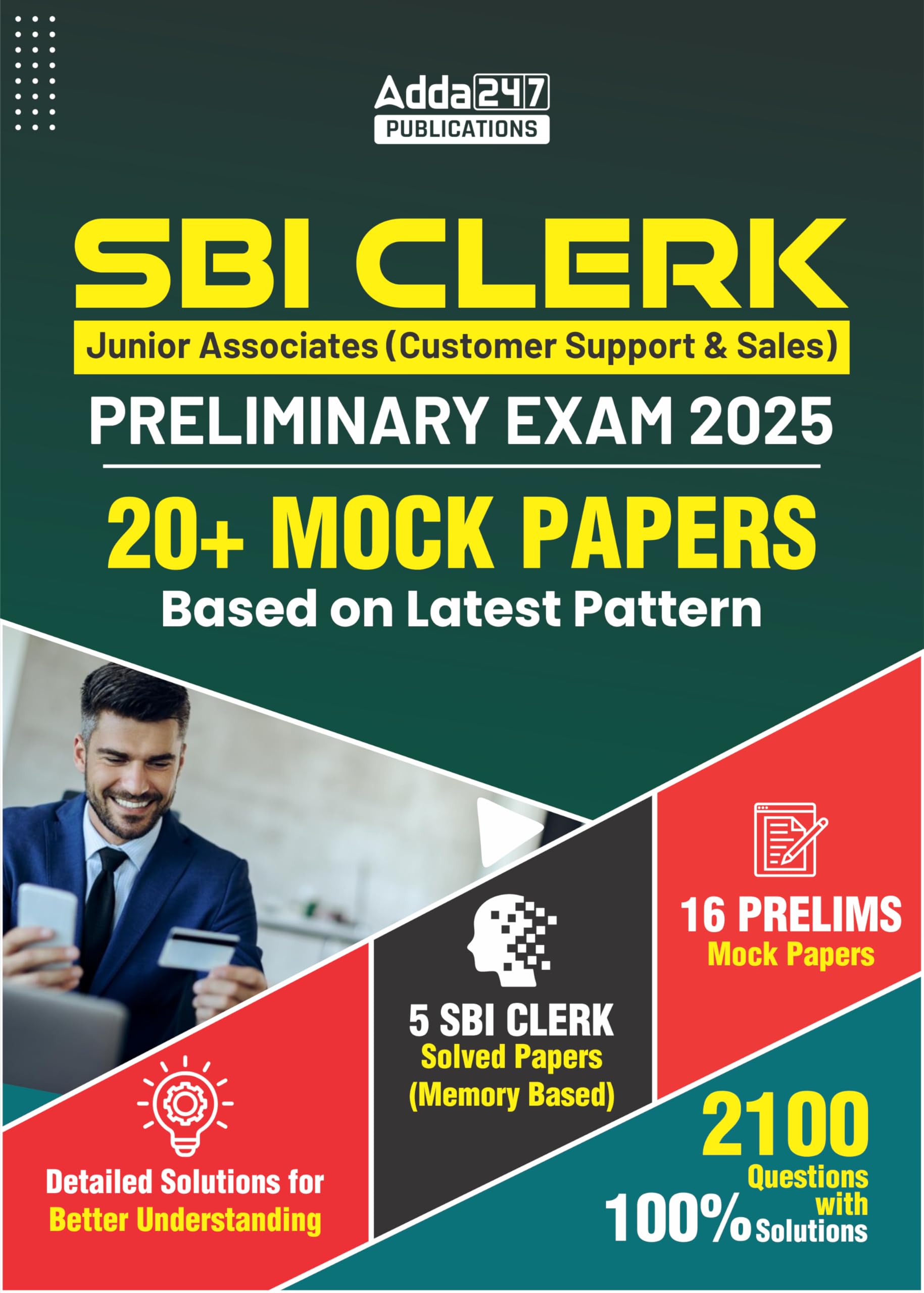 20+ Sbi Clerk Prelims 2023 Mock Test Papers Book (English Printed Edition) Adda247 Publications