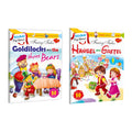 Set Of 2 Books, Sticker Key Words Fairy Tales, Goldilocks And The Three Bears And Hansel And Gretel (With Sticker Spread Sheet)