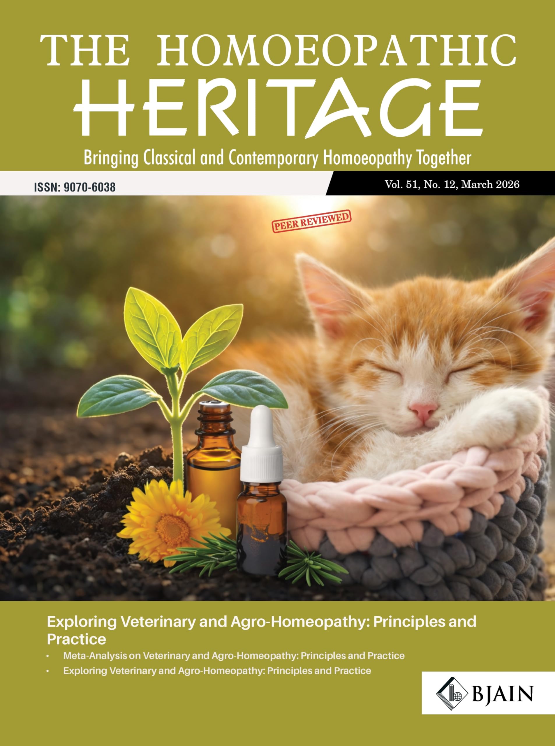 THE HOMOEOPATHIC HERITAGE  Bringing Classical and Contemporary Homoeopathy Together (March 2026)