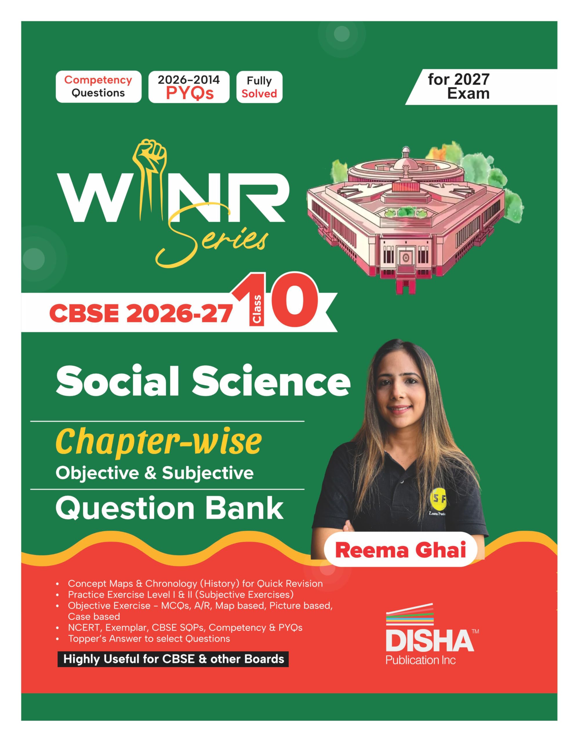WINR Series CBSE 202627 Class 10 Social Science Chapterwise Objective & Subjective Question Bank | Oneshot solution for 2027 
